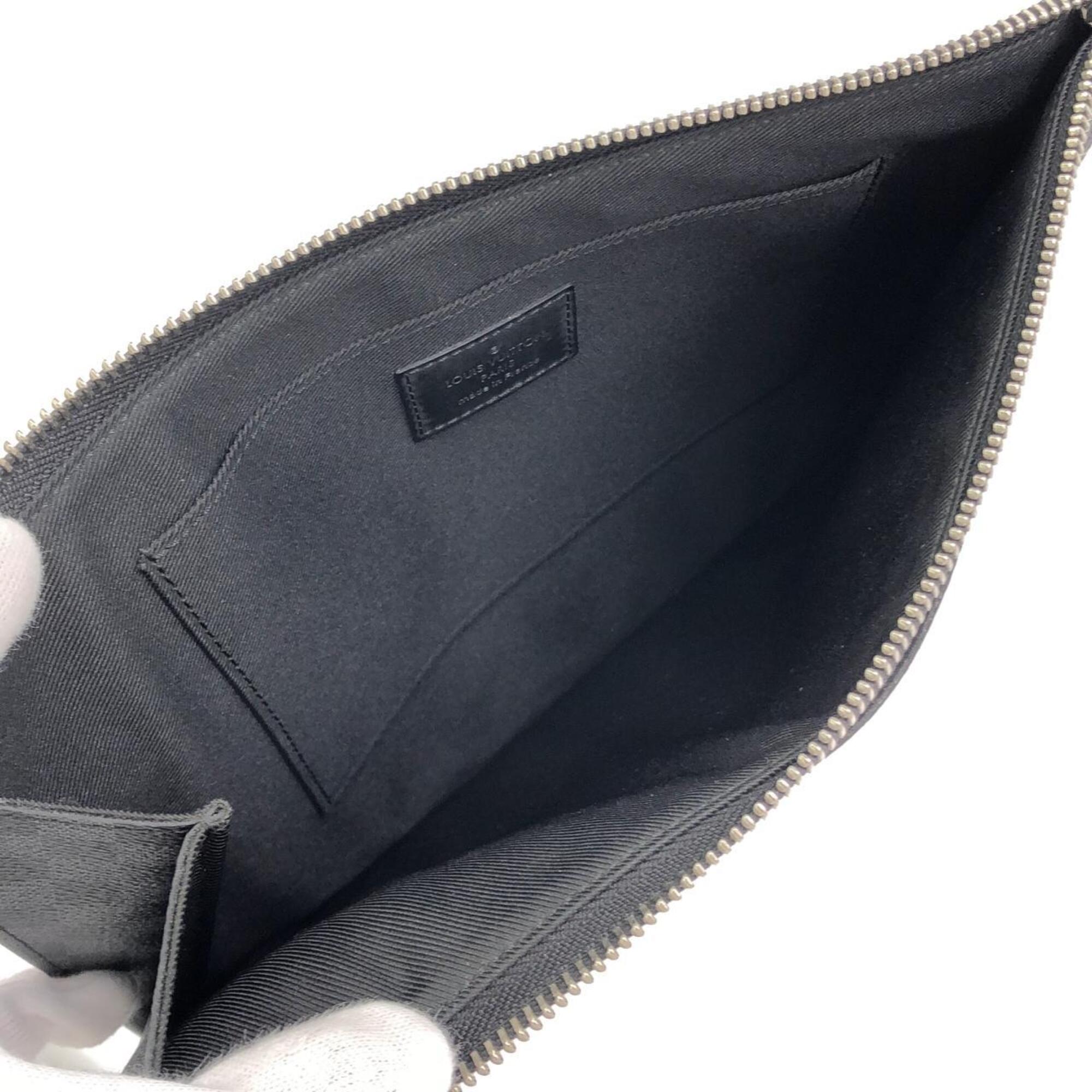 Louis Vuitton Graphite Coated Canvas Handbag Pochette (Pre-Owned)