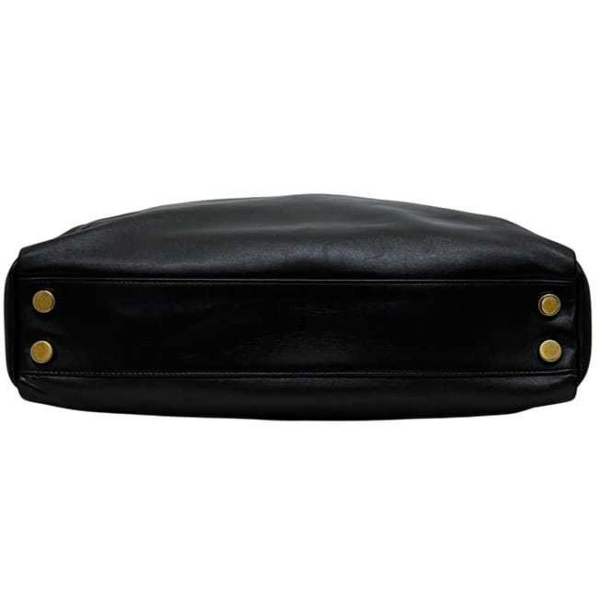 Saint Laurent Black Leather Tote Bag (Pre-Owned)