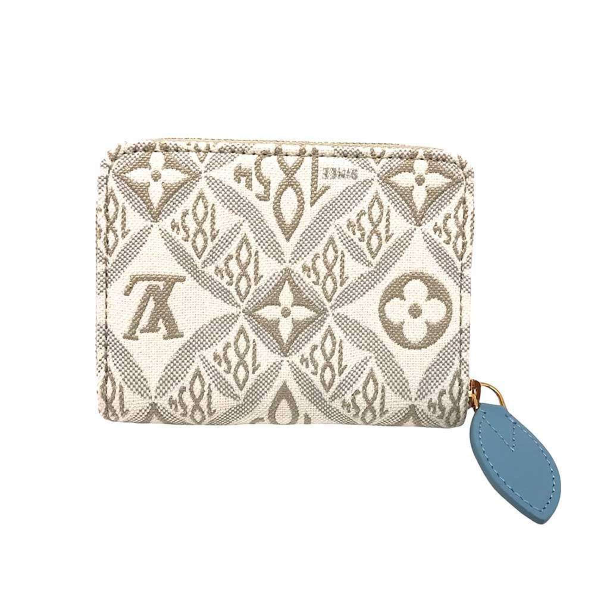 Louis Vuitton White Jacquard Coin Purse/Coin Case (Pre-Owned)
