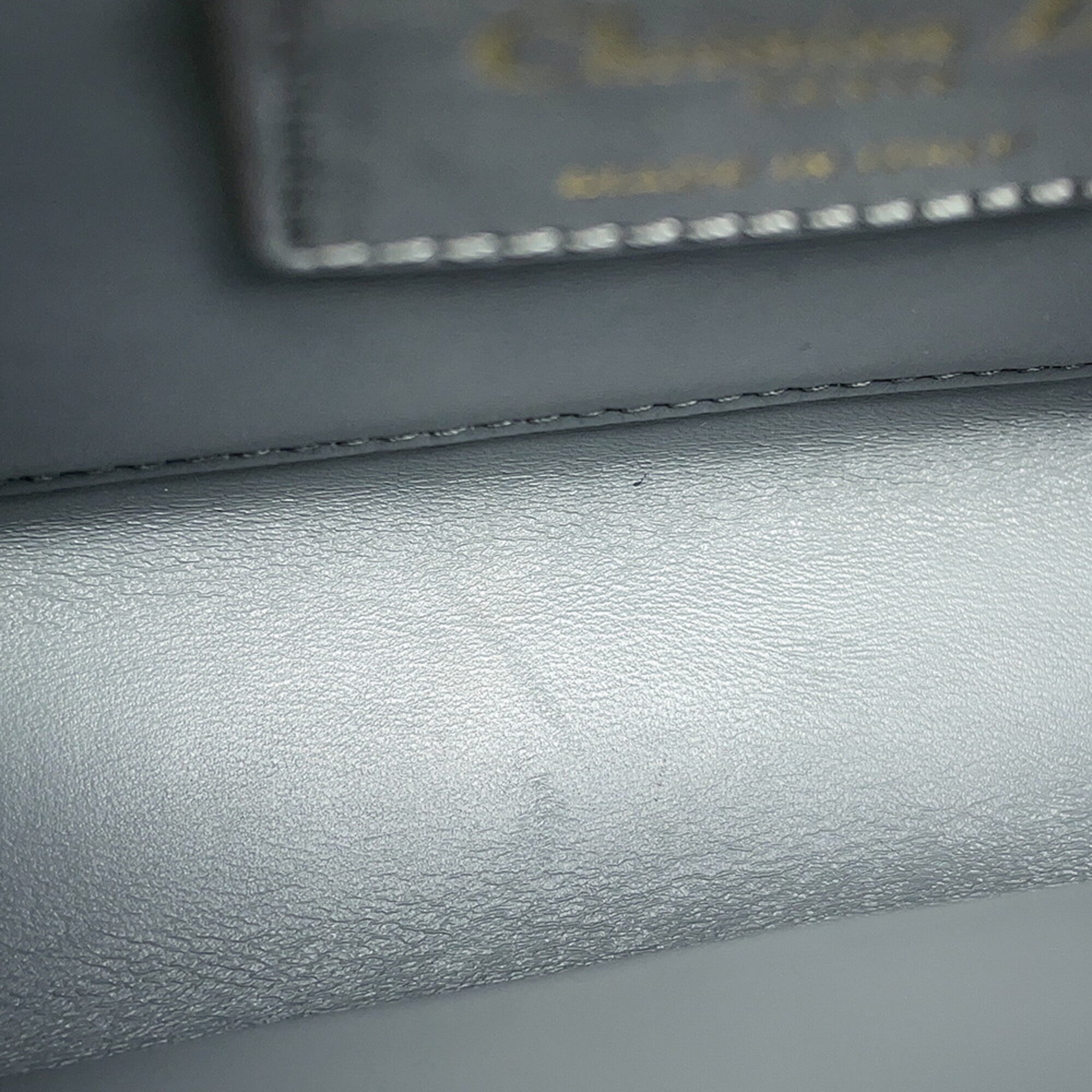 Christian Dior Gray Leather Handbag Shoulder Bag (Pre-Owned)
