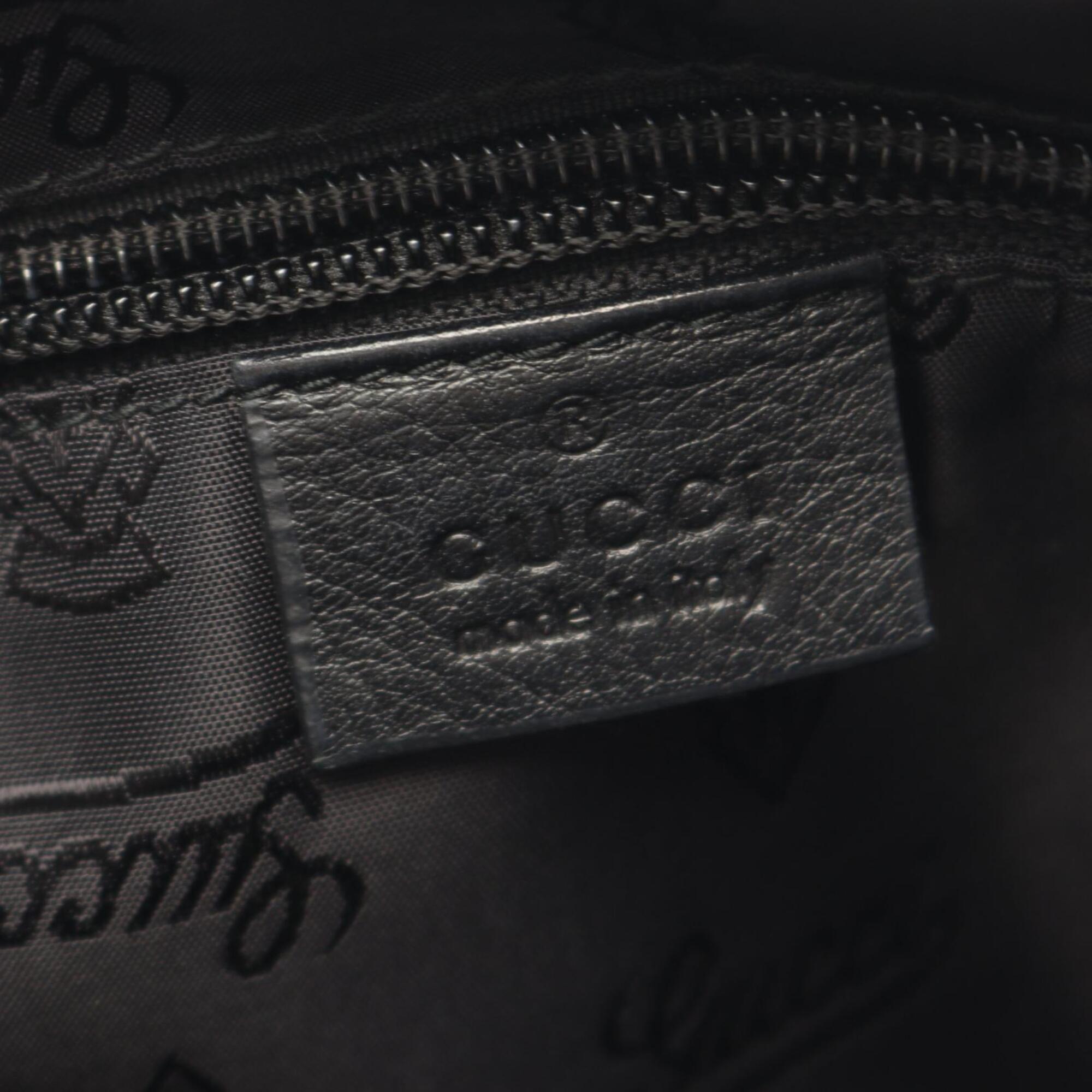 Gucci Black Leather Handbag Shoulder Bag (Pre-Owned)