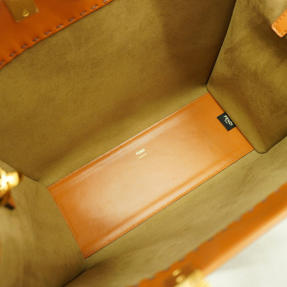 Fendi Brown Leather Tote Bag (Pre-Owned)