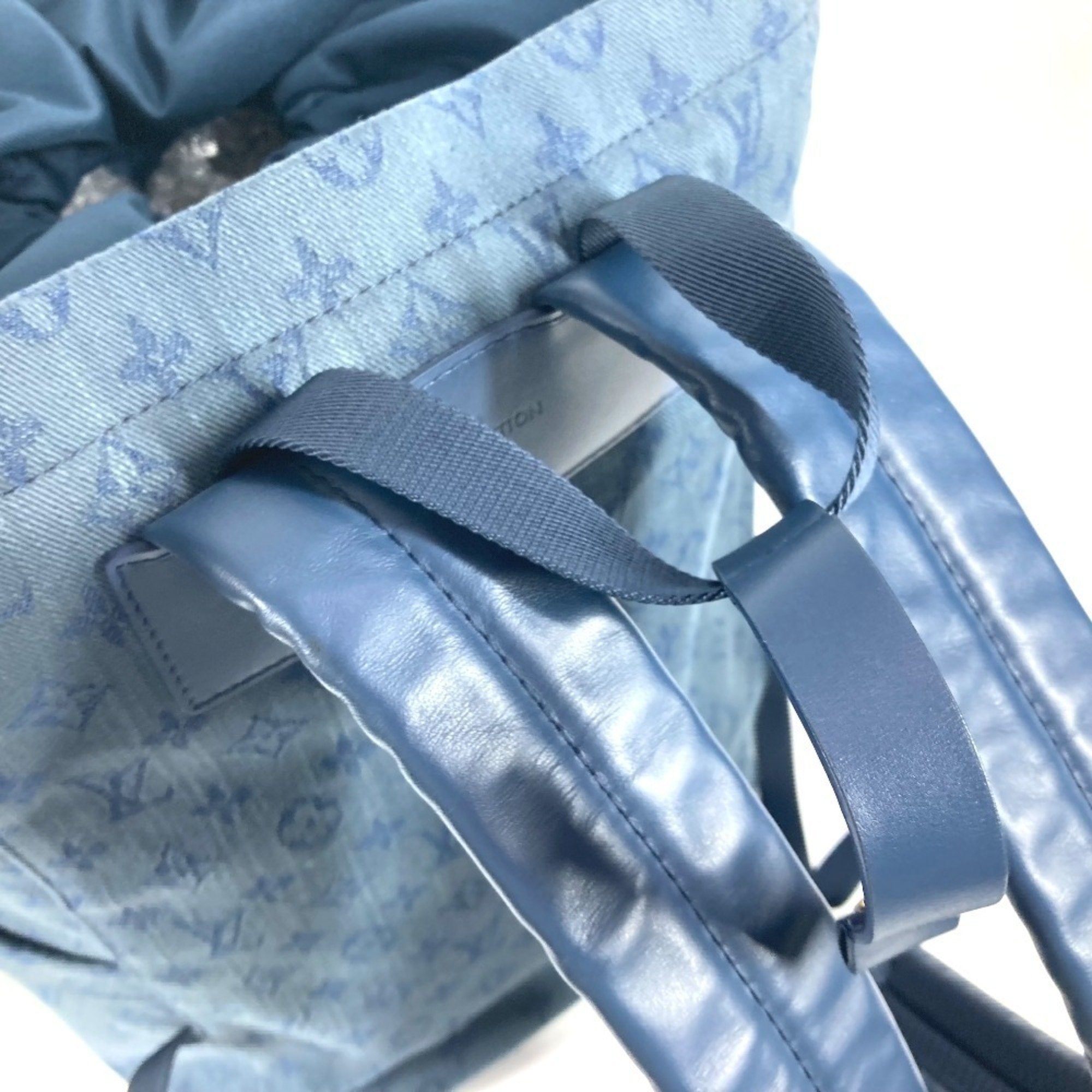 Louis Vuitton Blue Monogram Denim Canvas Backpack (Pre-Owned)