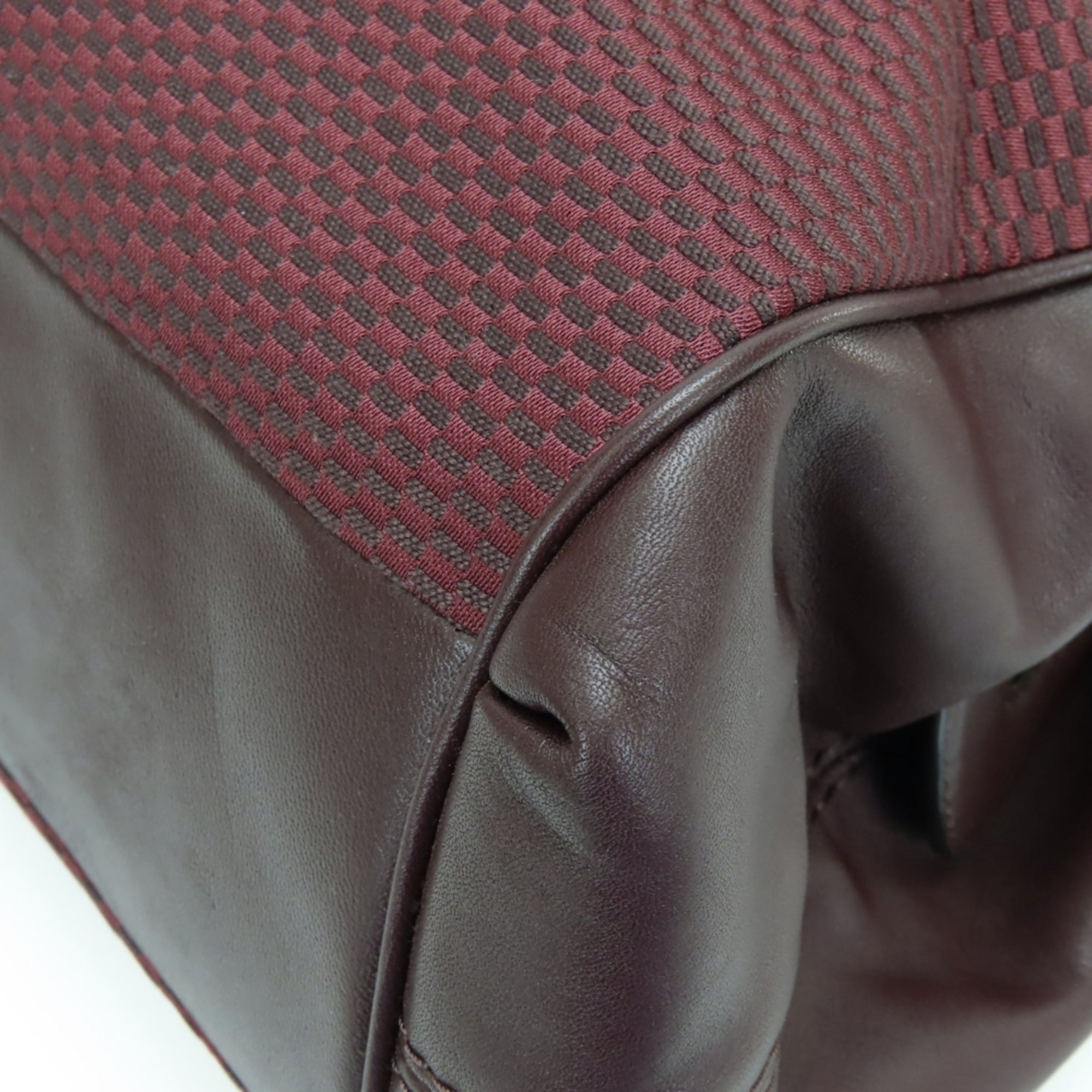 Coach Bordeaux Brown Canvas Tote Bag (Pre-Owned)