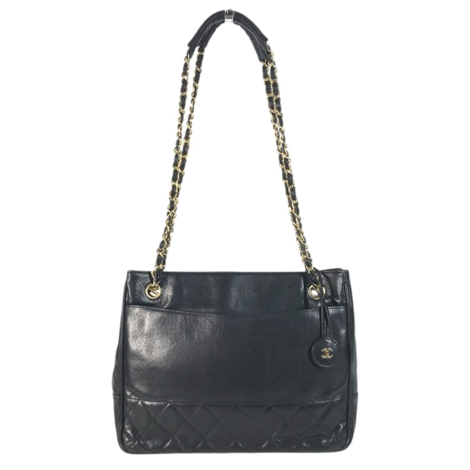 Chanel Black Quilting Shoulder Bag Tote Bag (Pre-Owned)