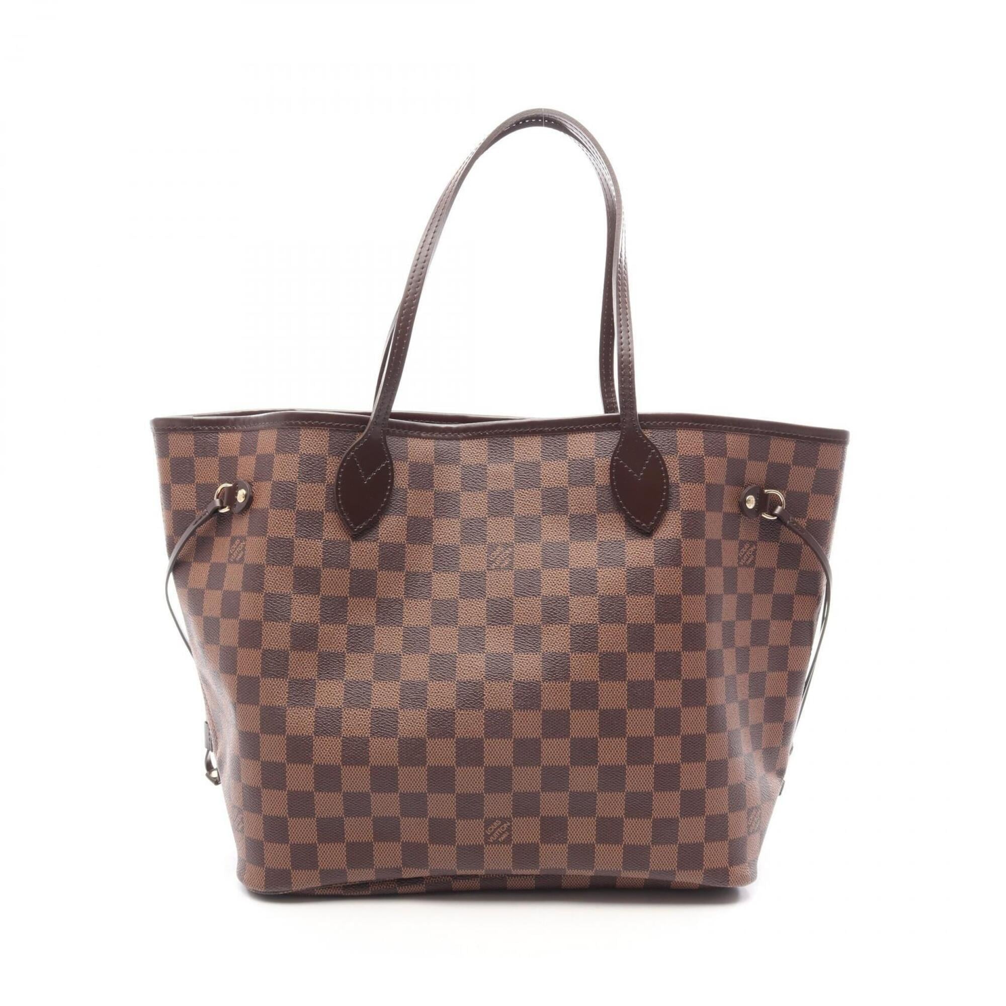 Louis Vuitton Brown Coated Canvas Leather Handbag Tote Bag (Pre-Owned)