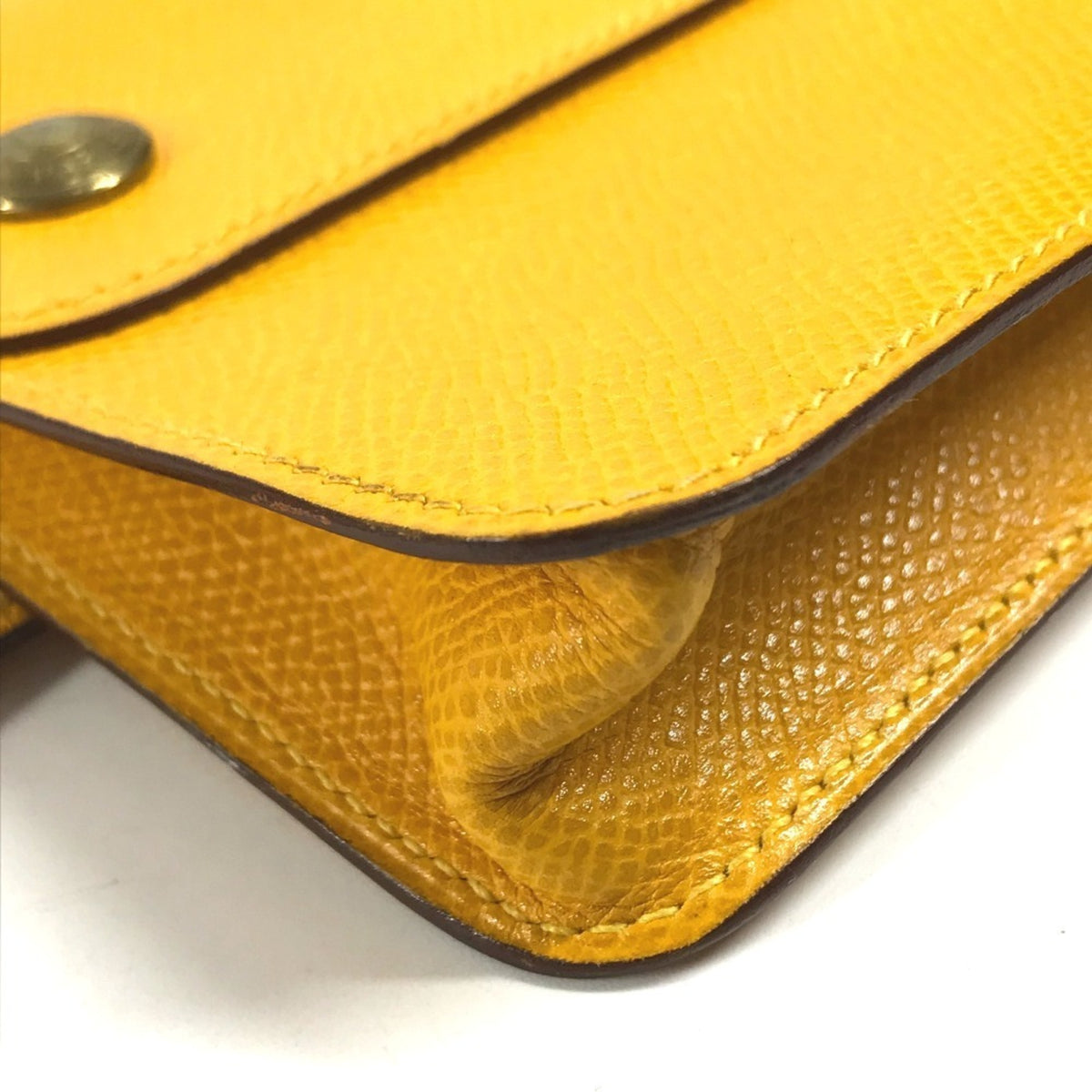 Hermes Yellow Courchevel Leather Fanny Pack Pochette Sling Bag (Pre-Owned)