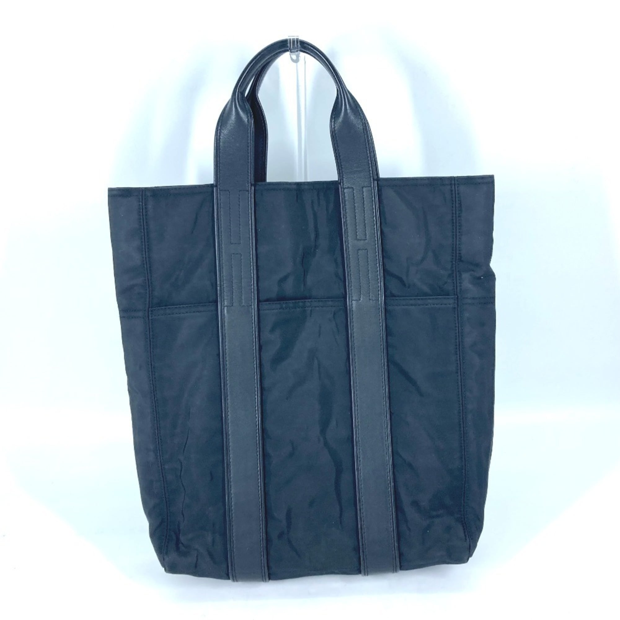 Hermes Black Nylon Shoulder Bag Tote Bag (Pre-Owned)