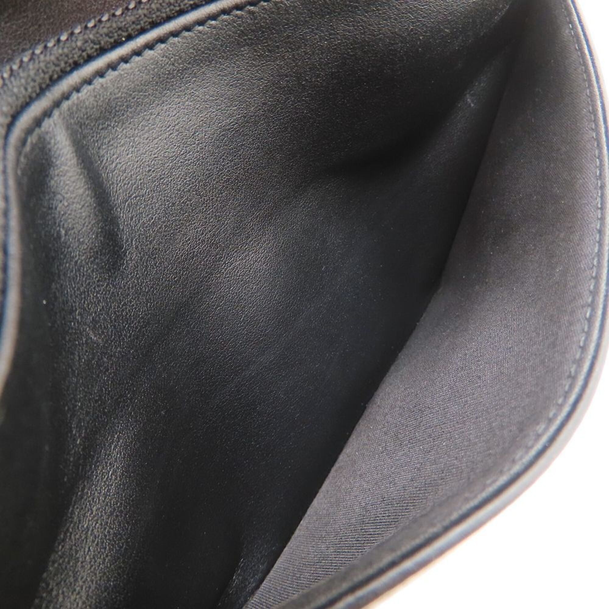 Chanel Boy Chanel Black Grained Calfskin Shoulder Bag (Pre-Owned)
