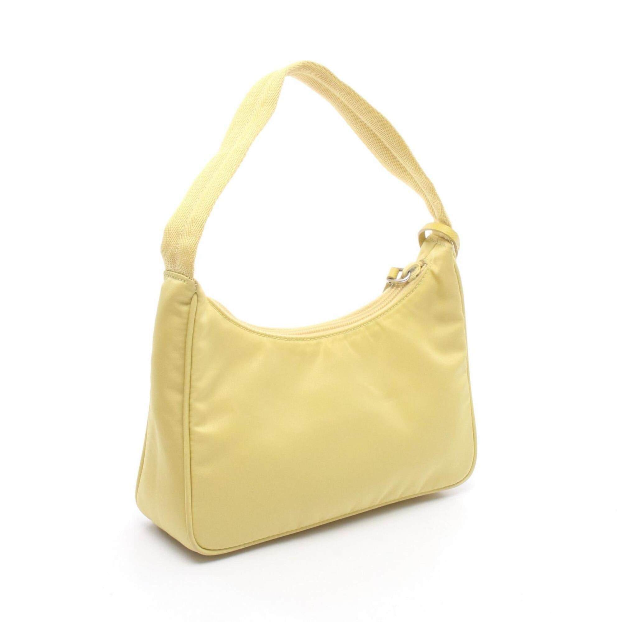 Prada Yellow Nylon Handbag (Pre-Owned)