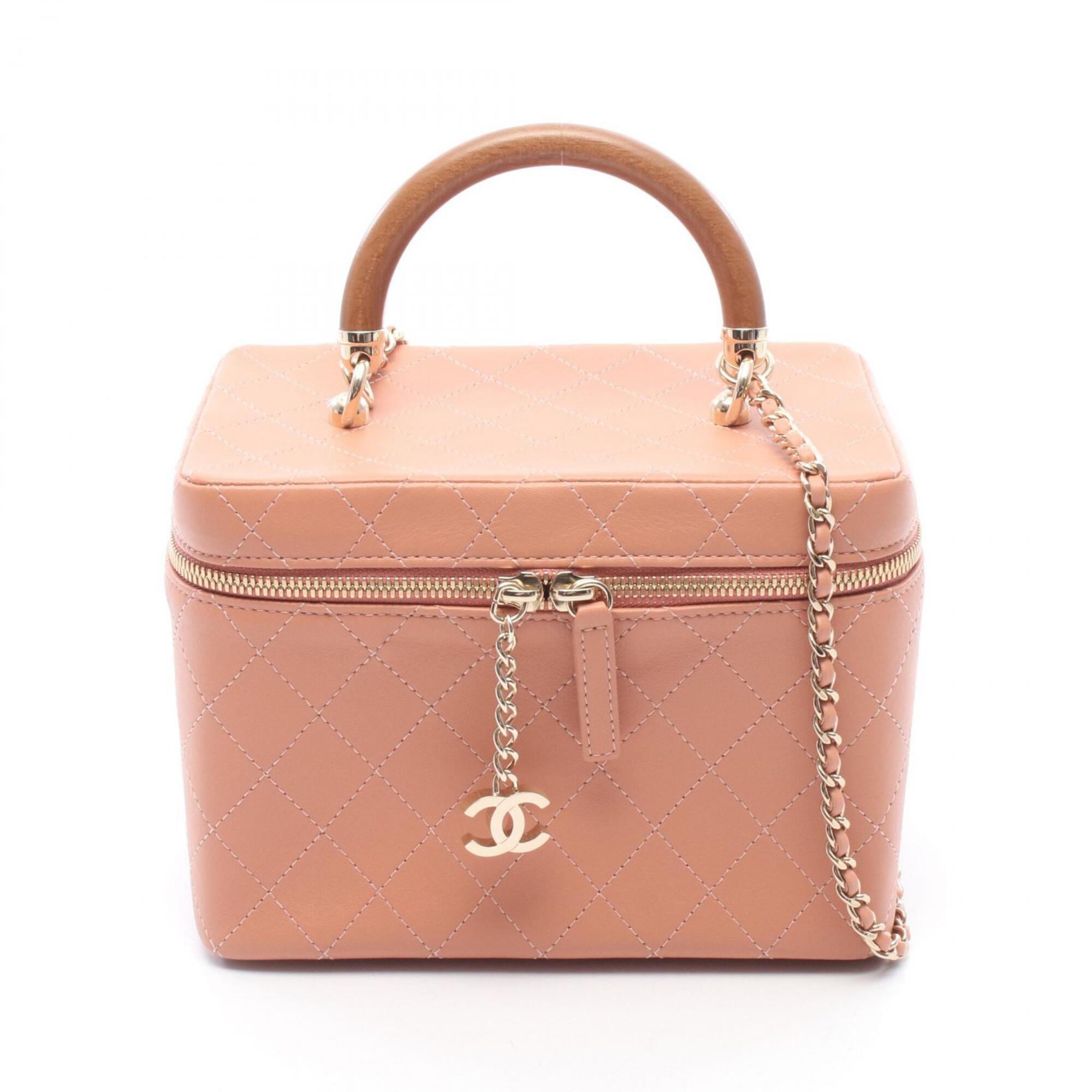 Chanel Matelasse Pink Leather Handbag Shoulder Bag (Pre-Owned)