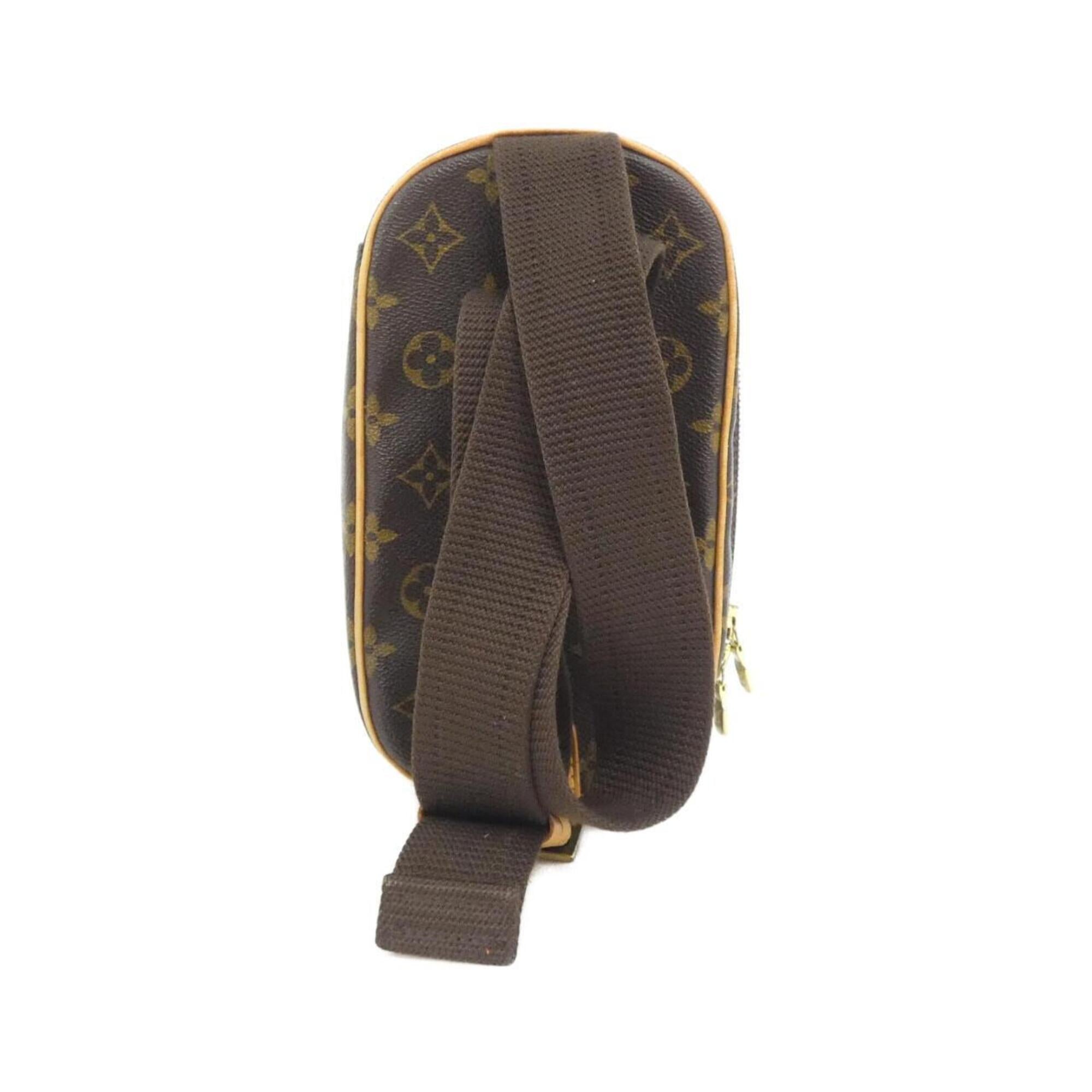 Louis Vuitton Monogram Marron Coated Canvas Pochette Shoulder Bag Sling Bag (Pre-Owned)