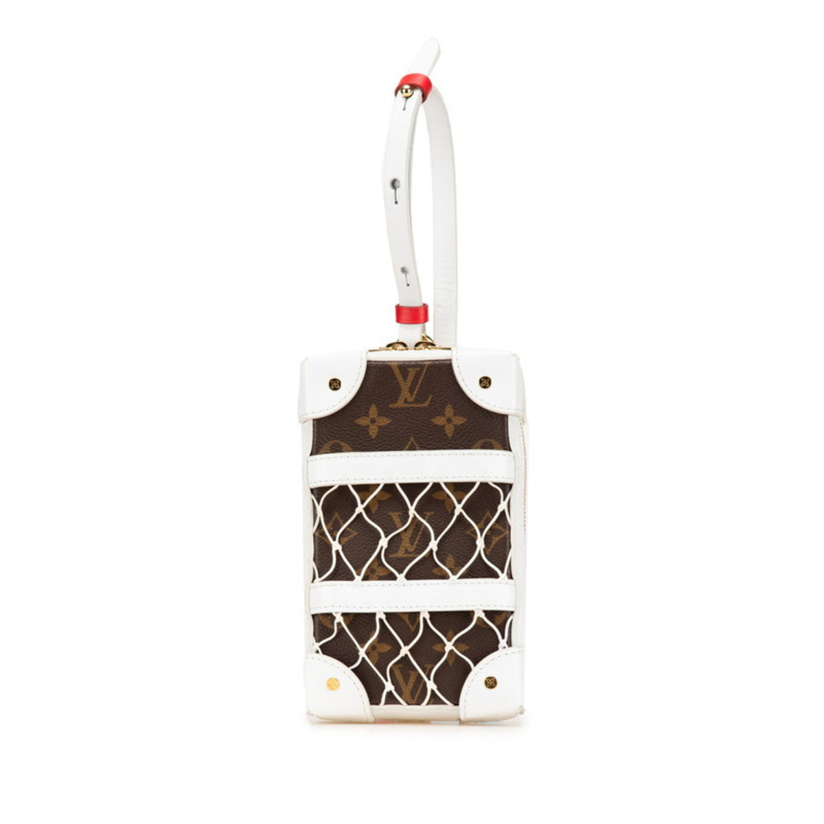 Louis Vuitton Brown White Pvc Leather Shoulder Bag Sling Bag (Pre-Owned)