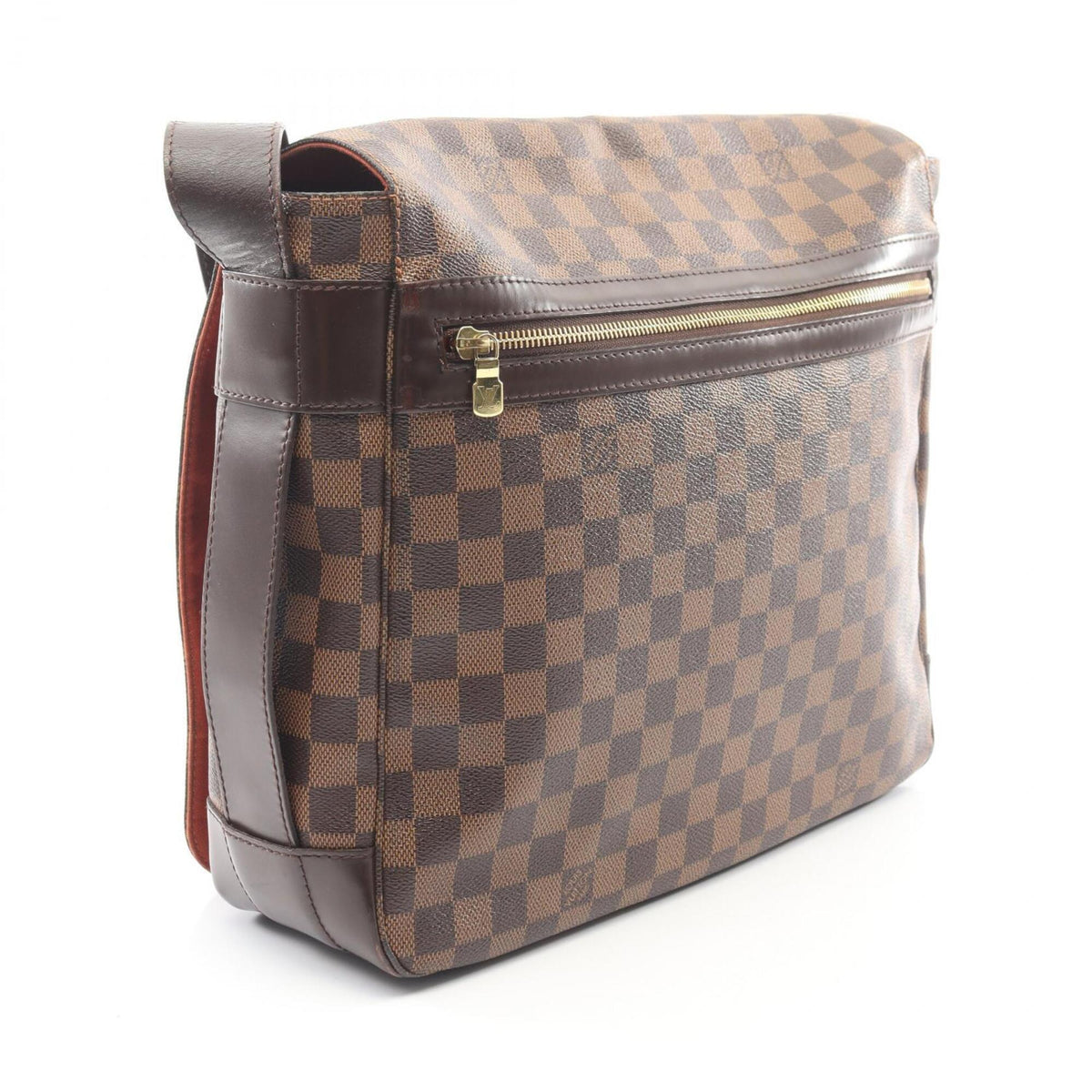 Louis Vuitton Brown Coated Canvas Leather Handbag Shoulder Bag (Pre-Owned)