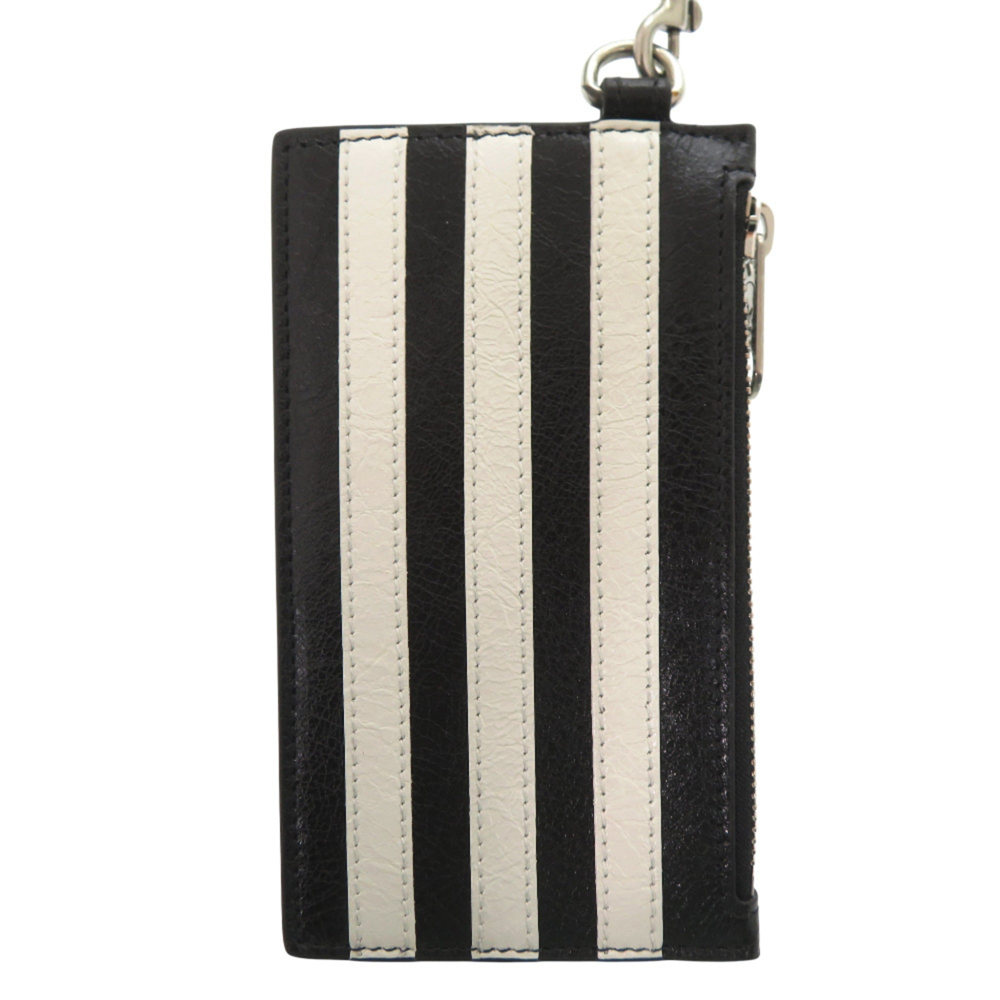 Balenciaga Black White Leather Shoulder Bag (Pre-Owned)