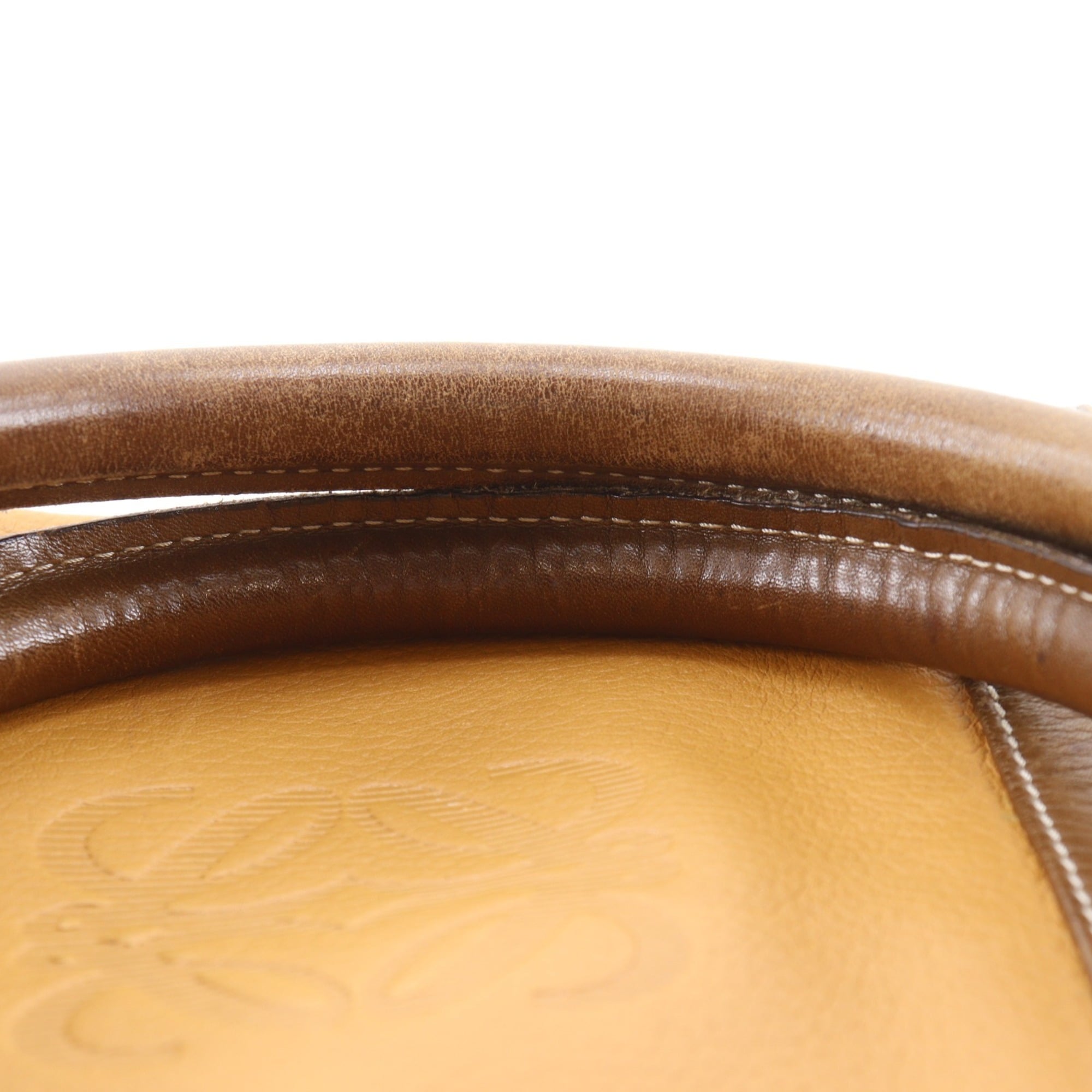 Loewe Brown Leather Boston Bag Handbag (Pre-Owned)
