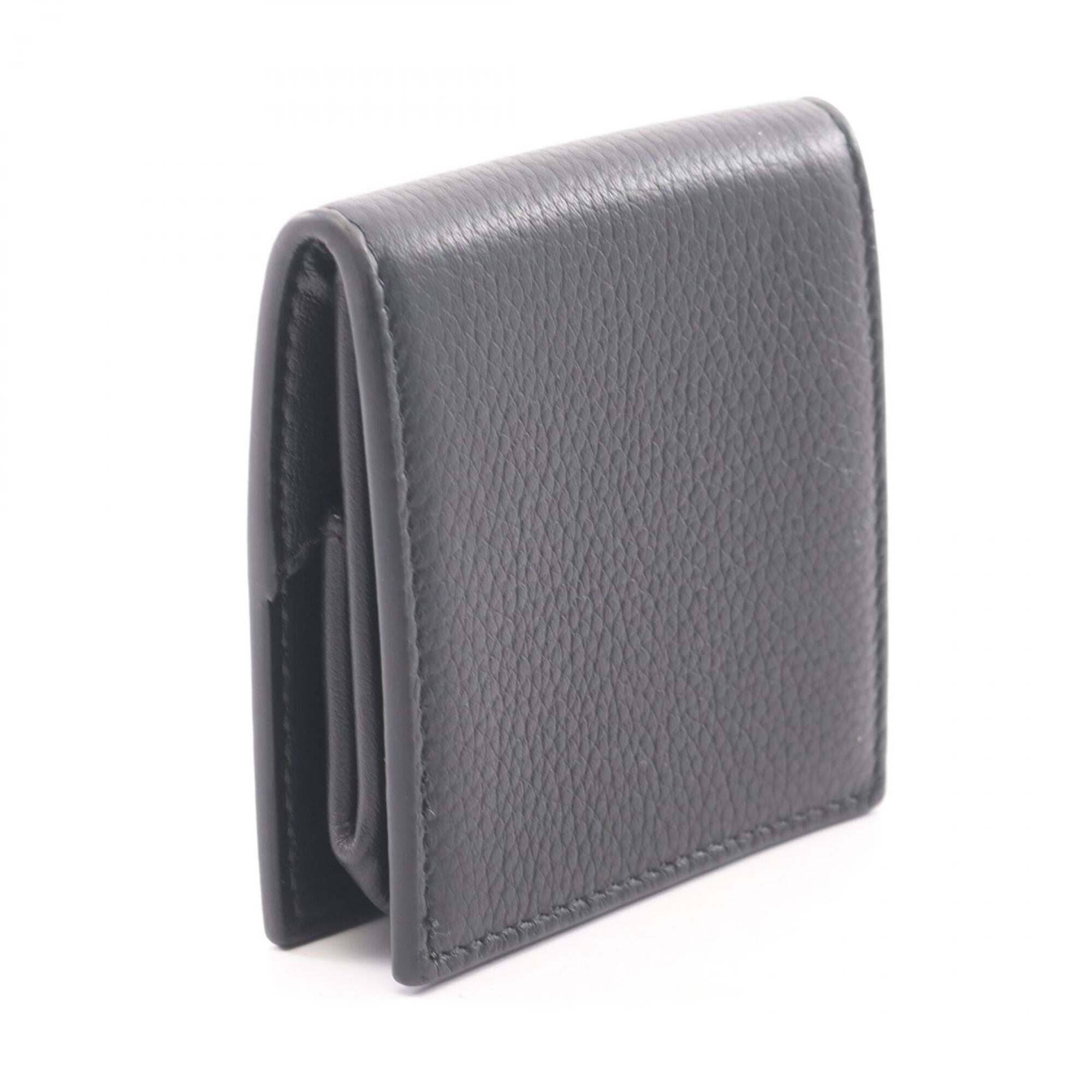 Christian Dior Black Leather Coin Purse/Coin Case (Pre-Owned)