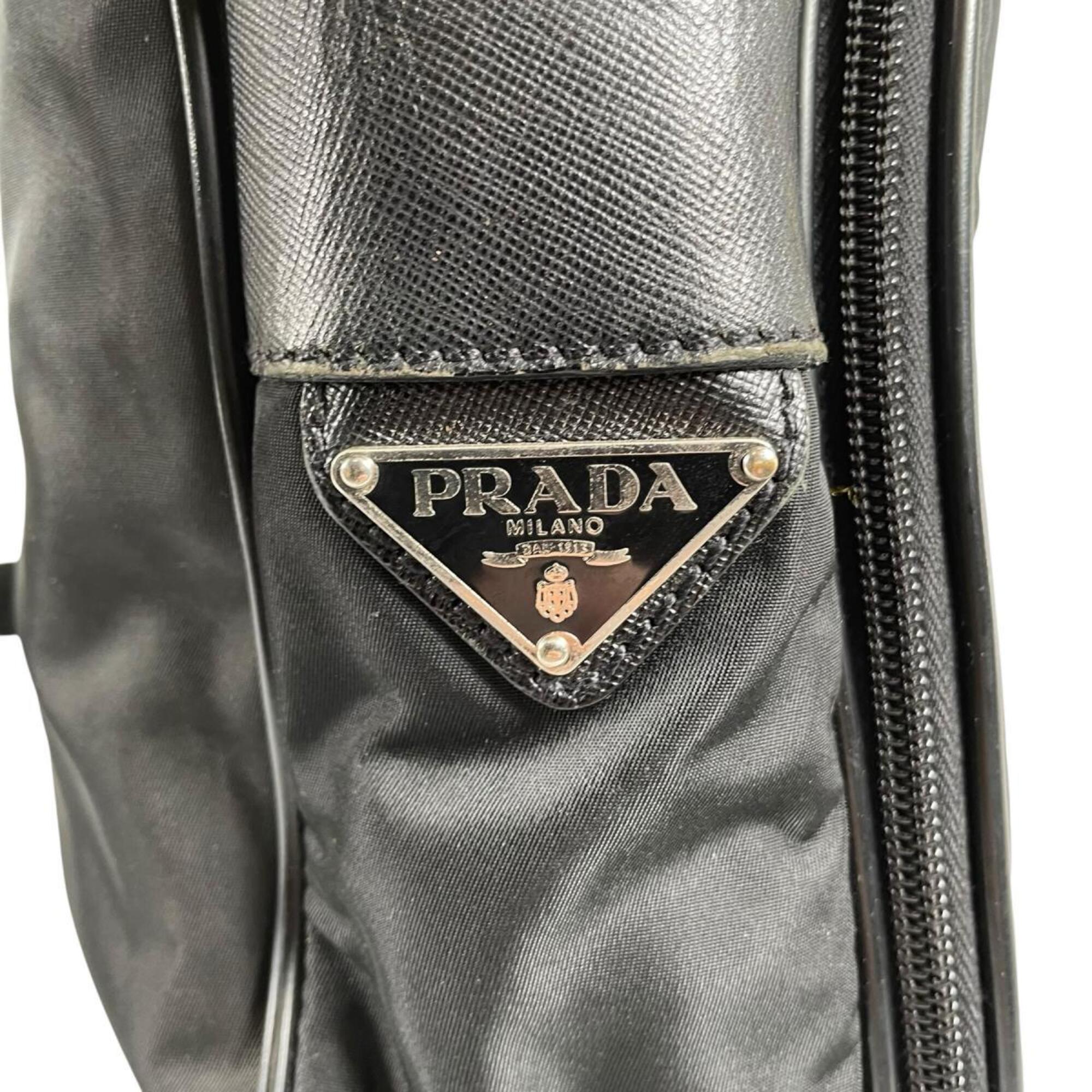Prada Black Nylon Briefcase Shoulder Bag (Pre-Owned)