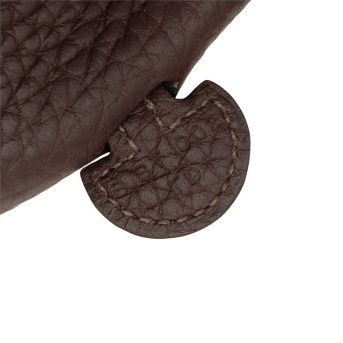 Hermes Dark Brown Pink Taurillon Clemence Leather Pochette Shoulder Bag (Pre-Owned)