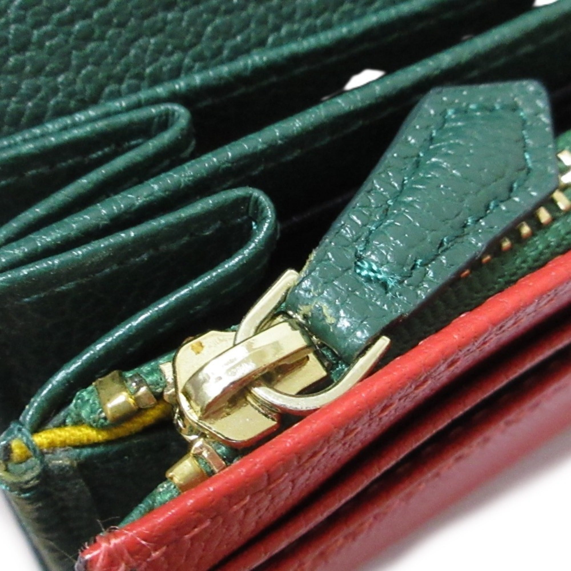 Paul Smith Red Color Leather Long Bill Wallet (Tri-Fold) (Pre-Owned)