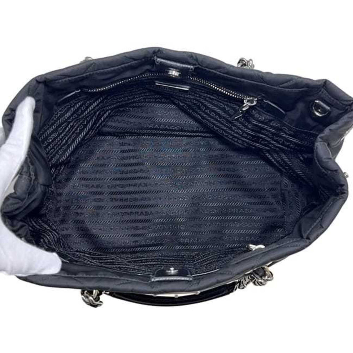 Prada Black Nero Nylon Tote Bag (Pre-Owned)