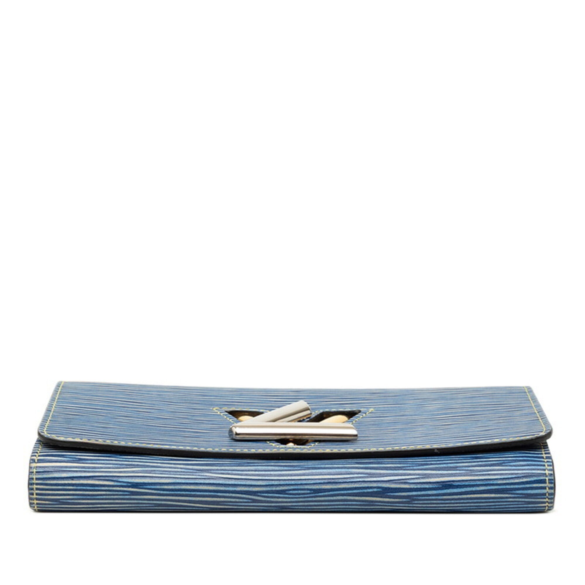 Louis Vuitton Epi Denim Blue Leather Long Wallet (Bi-Fold) (Pre-Owned)