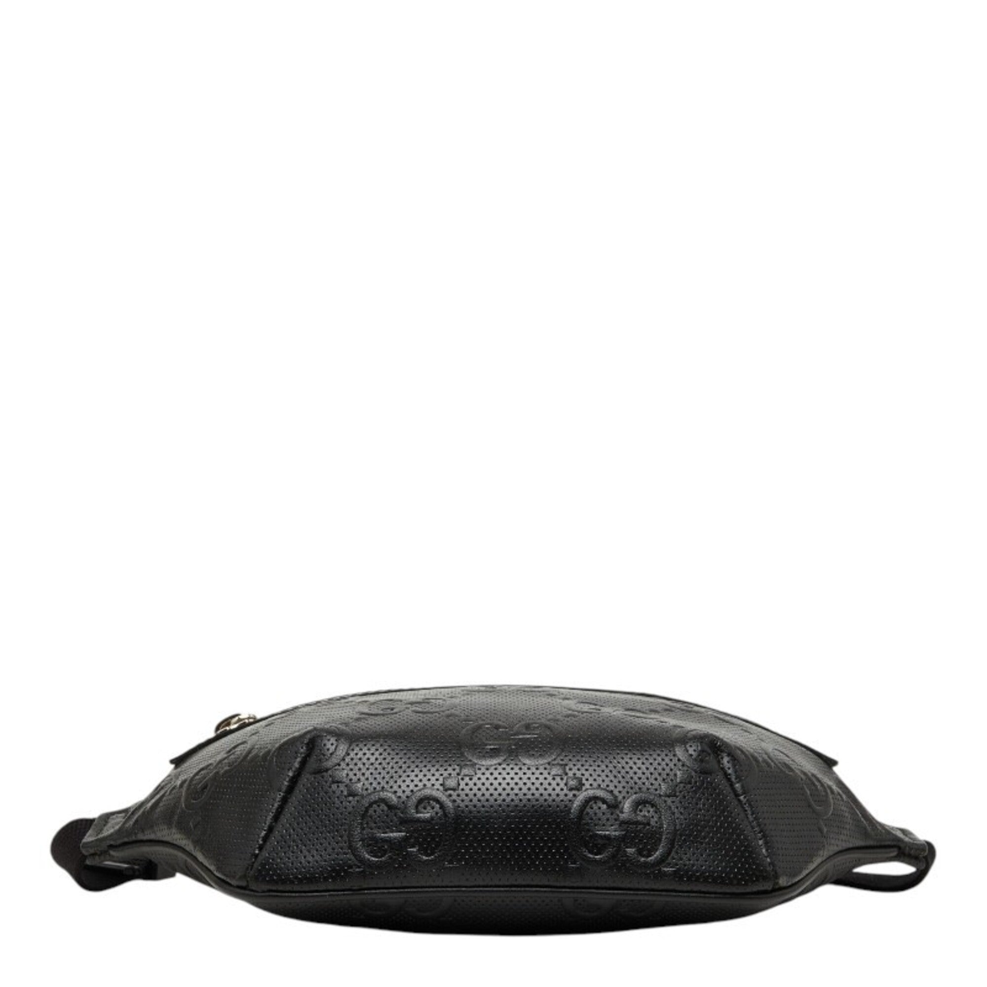 Gucci Black Leather Fanny Pack Sling Bag (Pre-Owned)