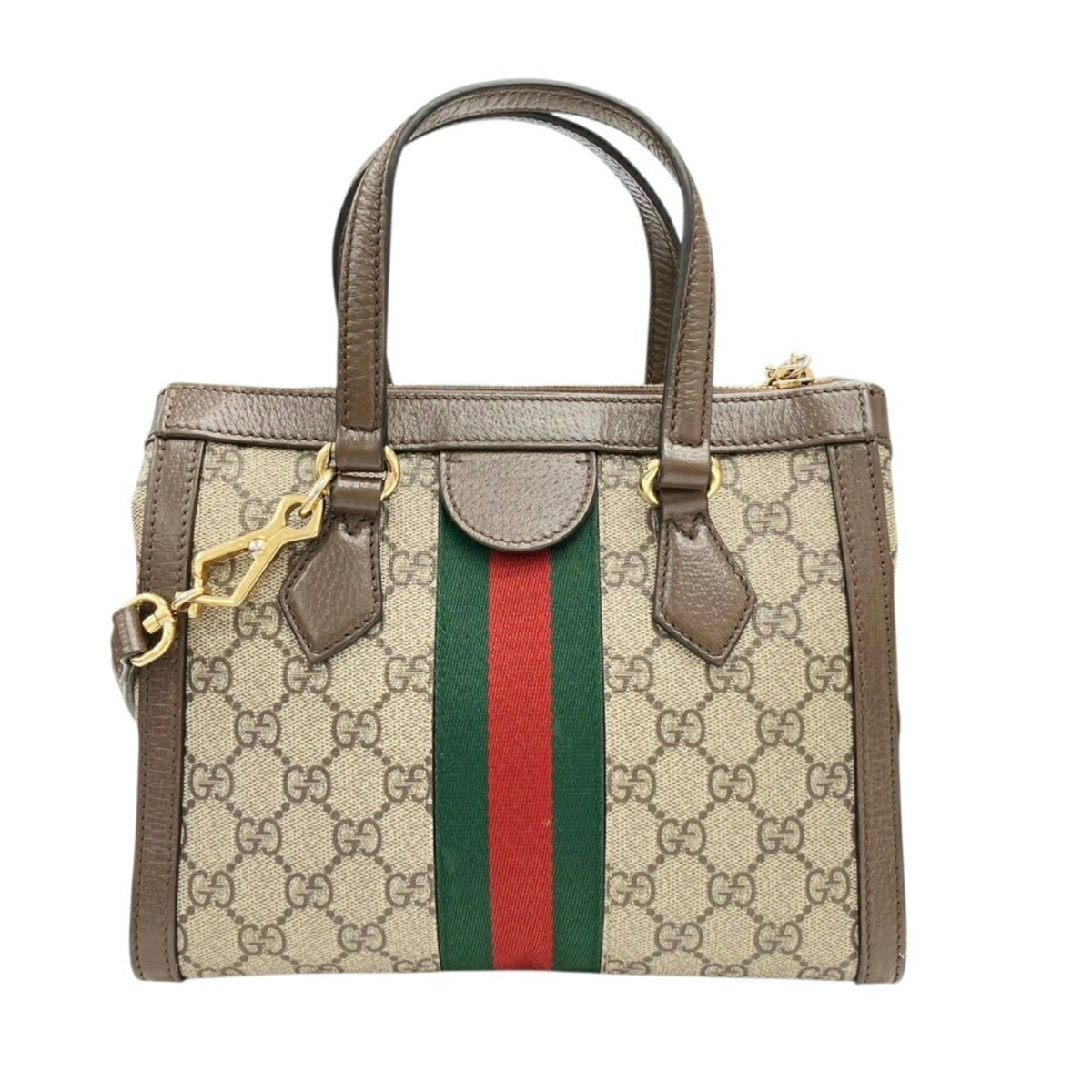 Gucci Beige Gg Supreme Leather Handbag Shoulder Bag (Pre-Owned)