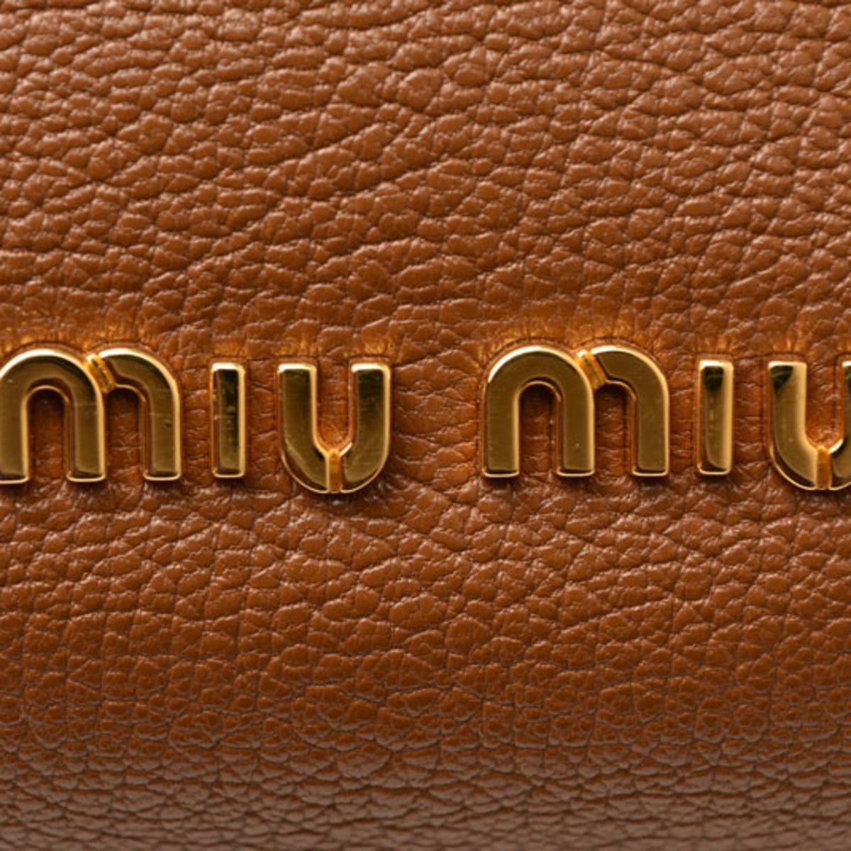 Miu Miu Brown Leather Handbag Shoulder Bag (Pre-Owned)