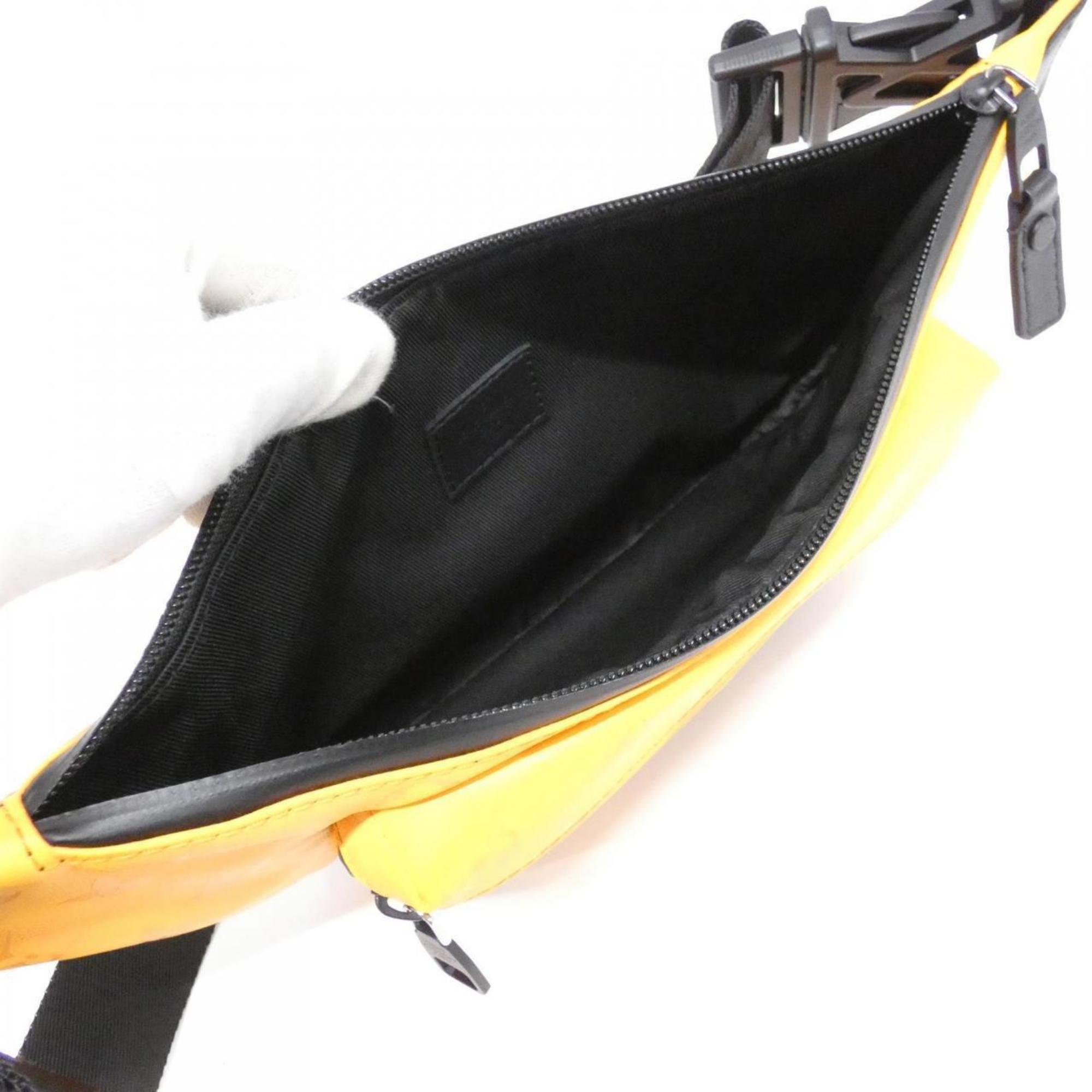 Louis Vuitton Black Orange Coated Canvas Leather Fanny Pack Handbag (Pre-Owned)