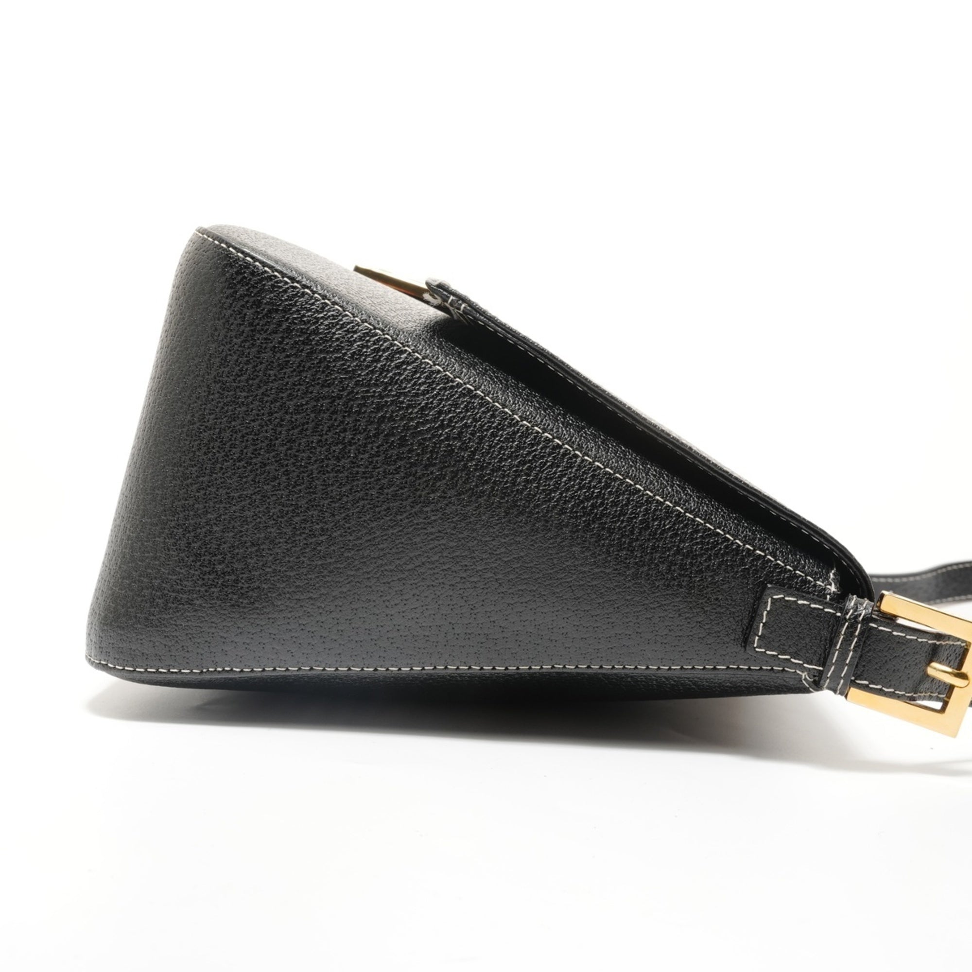 Fendi Black Leather Shoulder Bag (Pre-Owned)