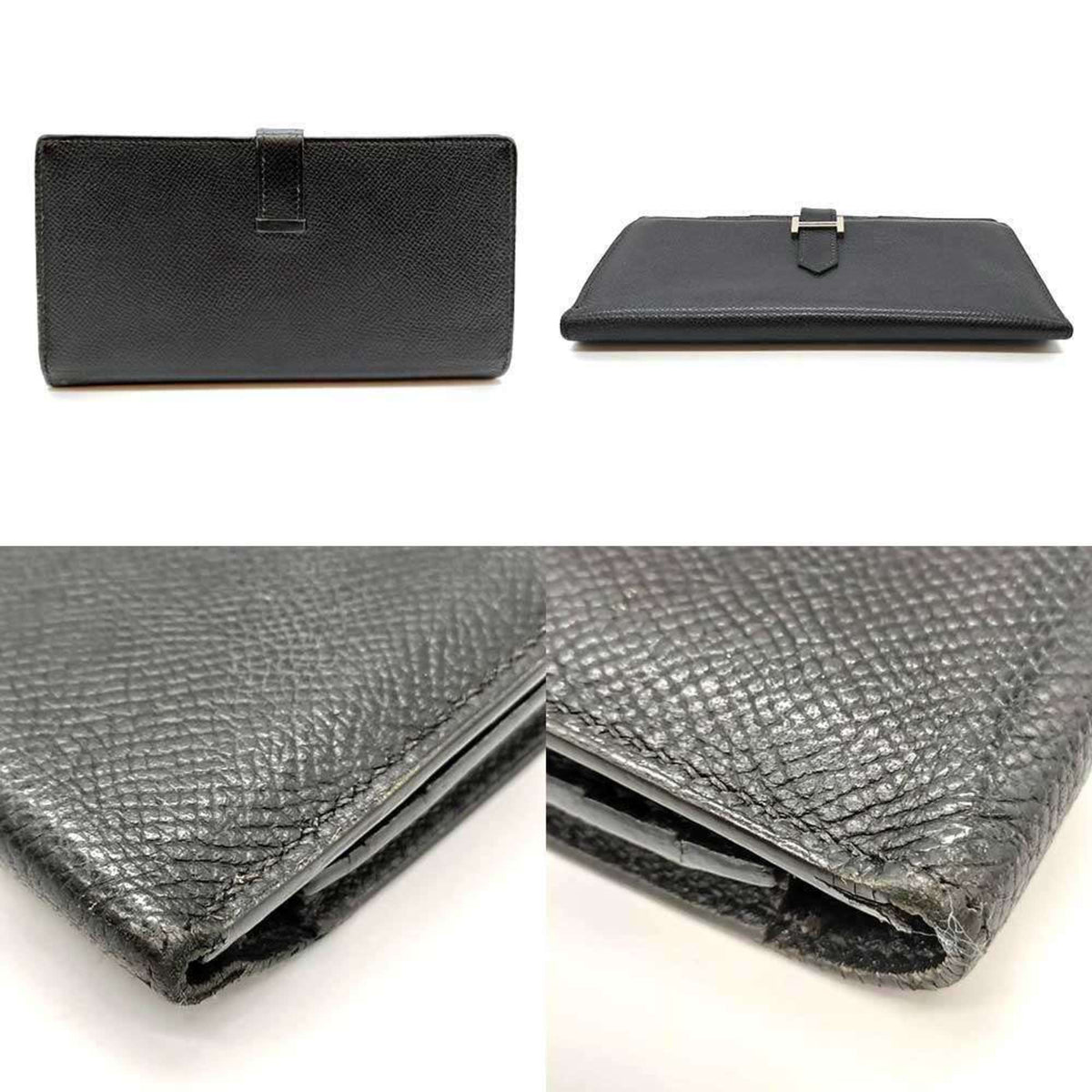 Hermes Dark Gray Epsom Leather Wallet (Bi-Fold) (Pre-Owned)