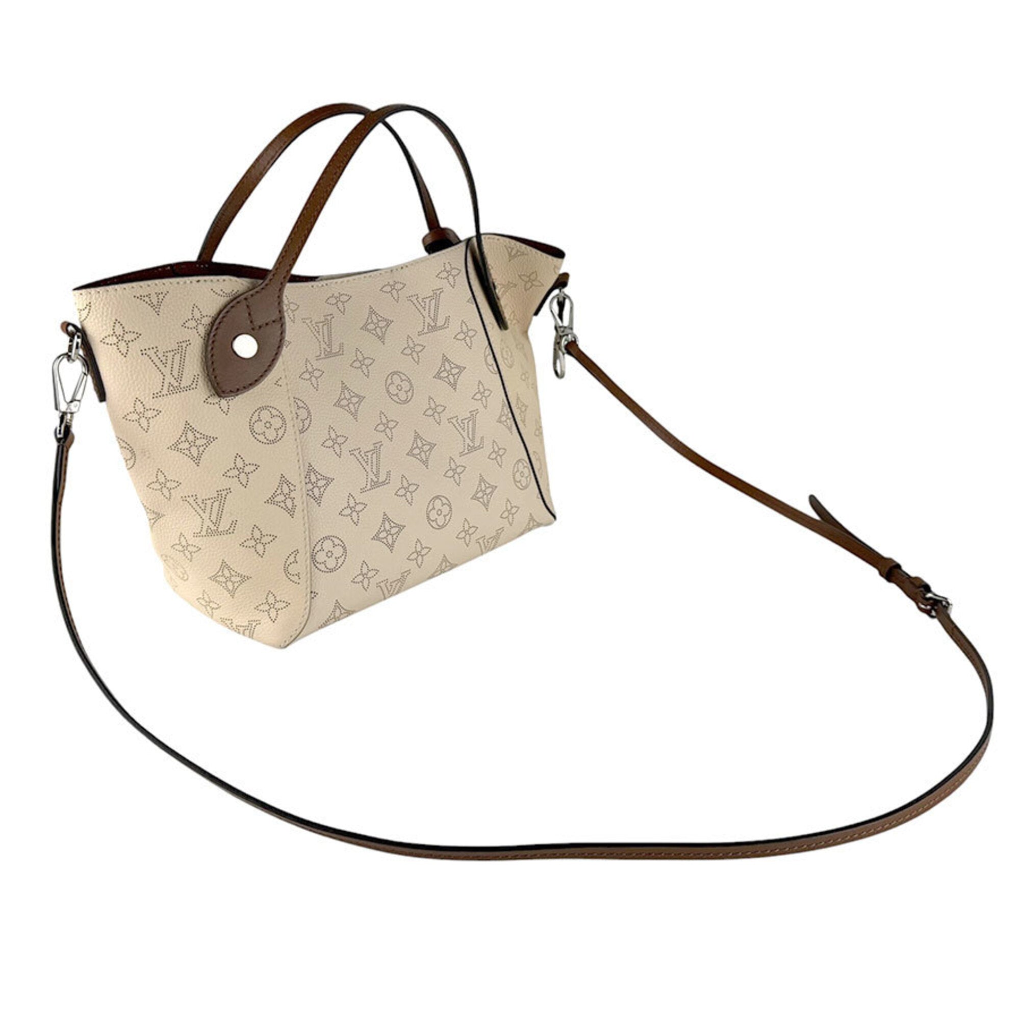 Louis Vuitton Beige Mahina Leather Handbag Shoulder Bag (Pre-Owned)