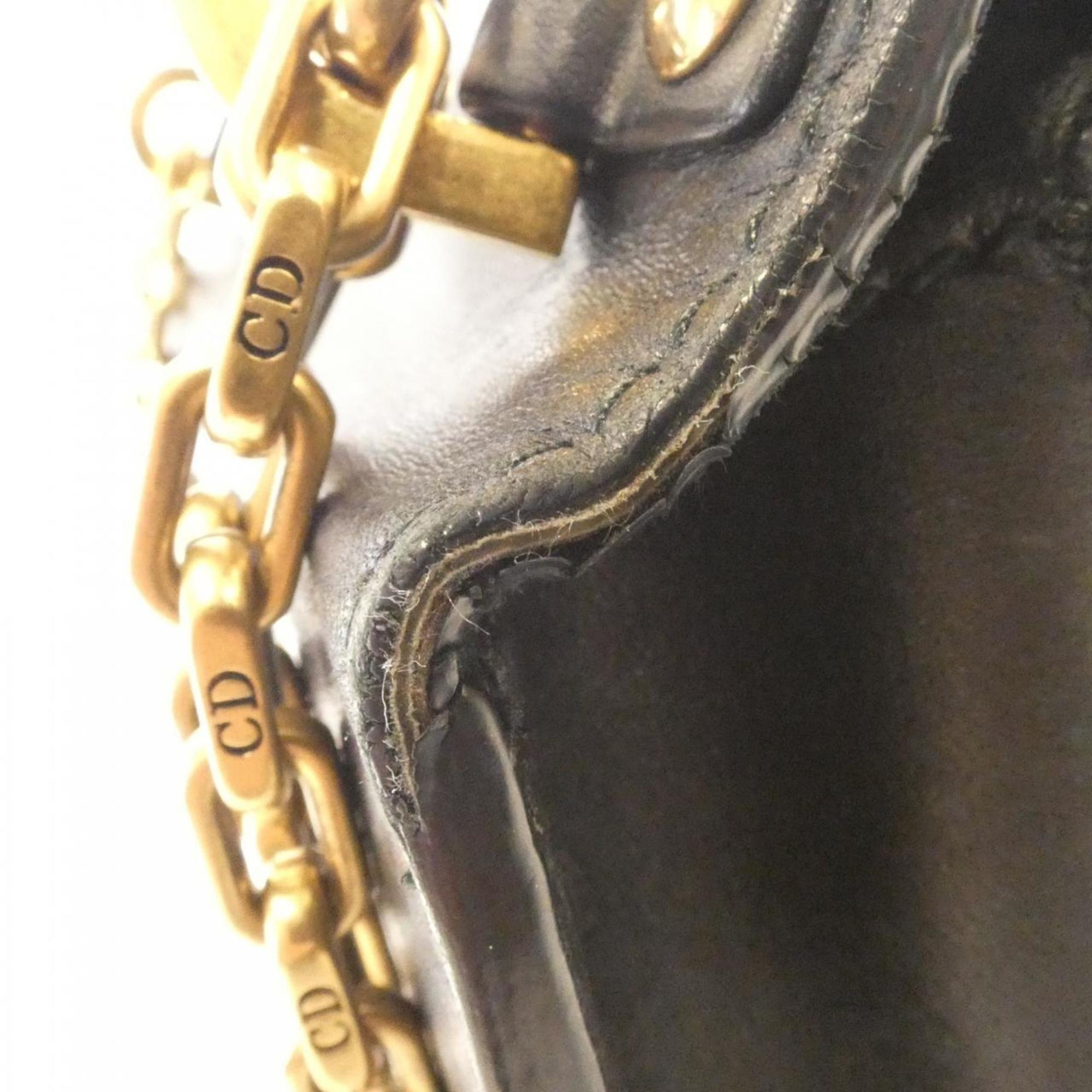 Christian Dior Black Leather Shoulder Bag (Pre-Owned)