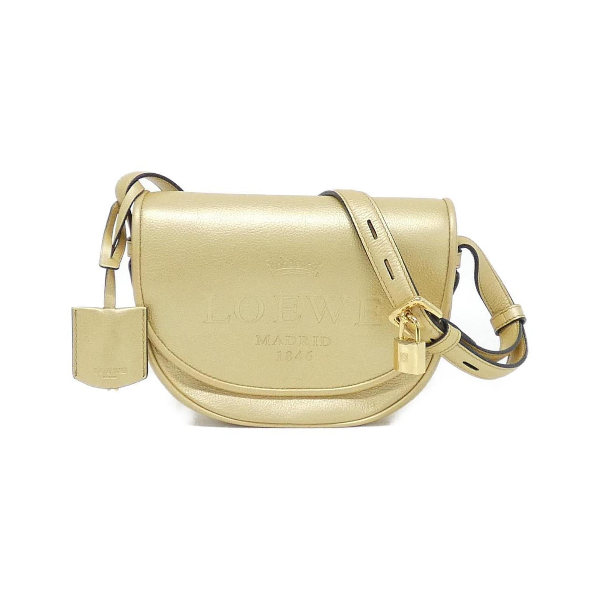 Loewe Gold Leather Shoulder Bag (Pre-Owned)