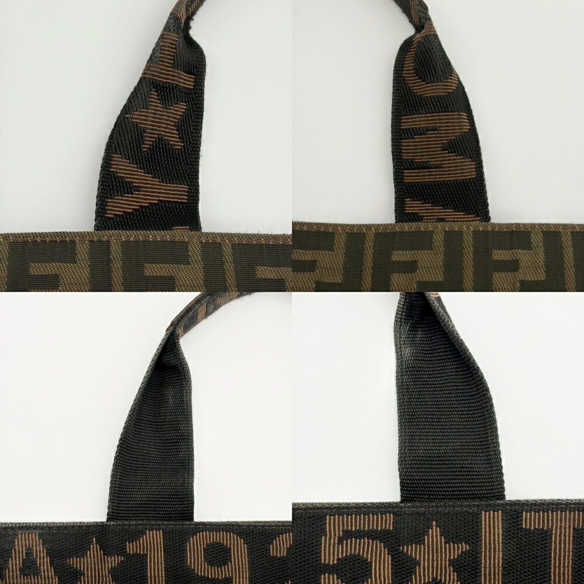 Fendi Brown Canvas Leather Tote Bag (Pre-Owned)