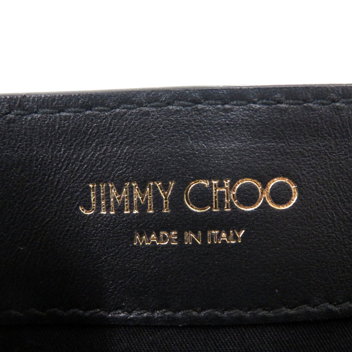 Jimmy Choo Black Leather Handbag Shoulder Bag (Pre-Owned)