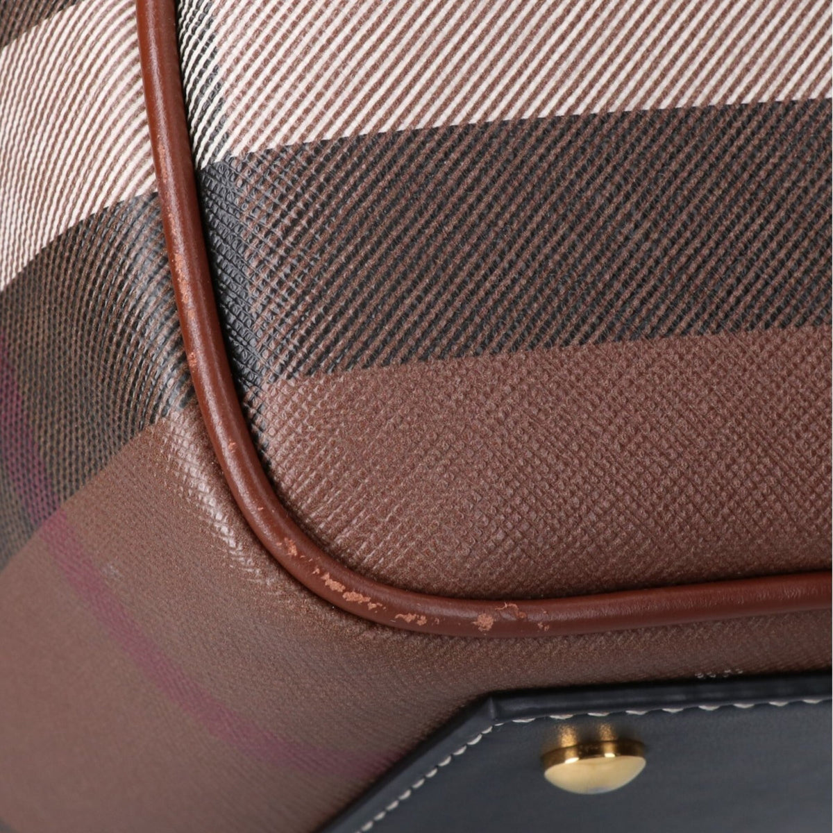 Burberry Brown Pvc Handbag (Pre-Owned)
