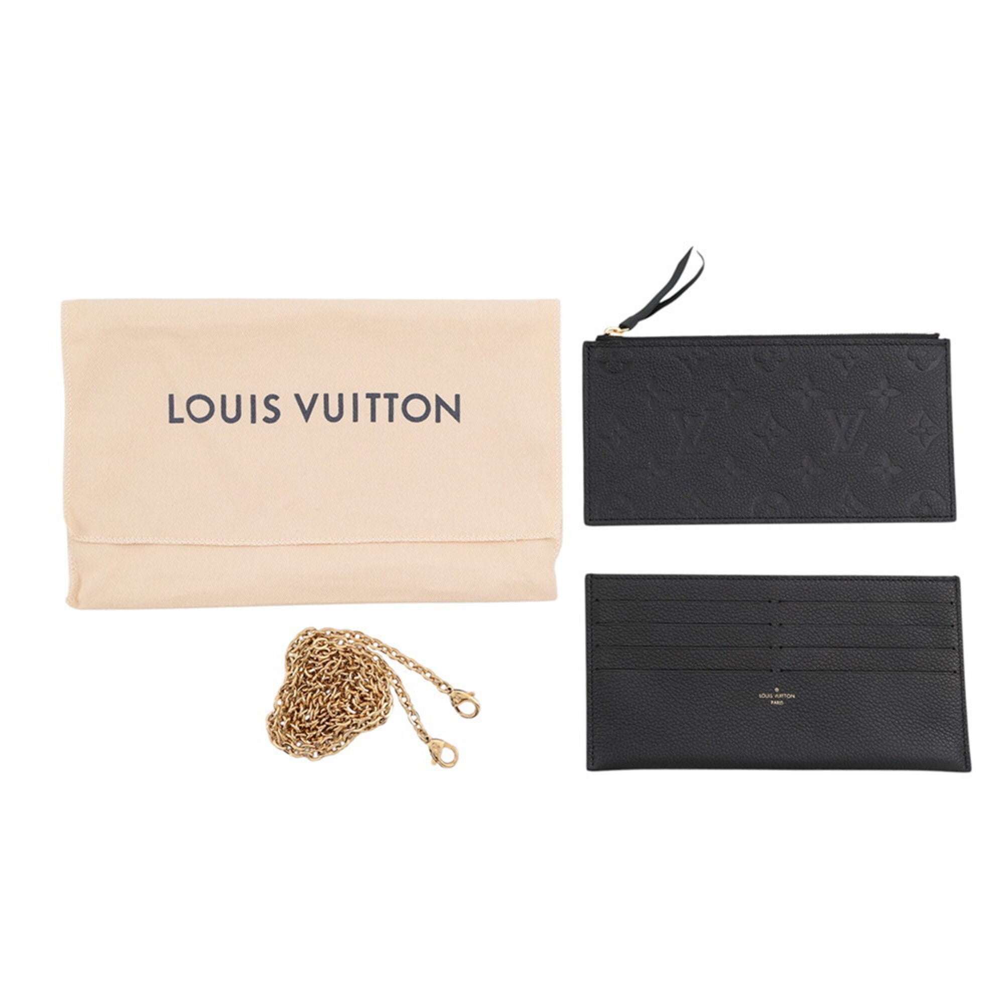 Louis Vuitton Noir Monogram Empreinte Chain/Shoulder Wallet (Pre-Owned)