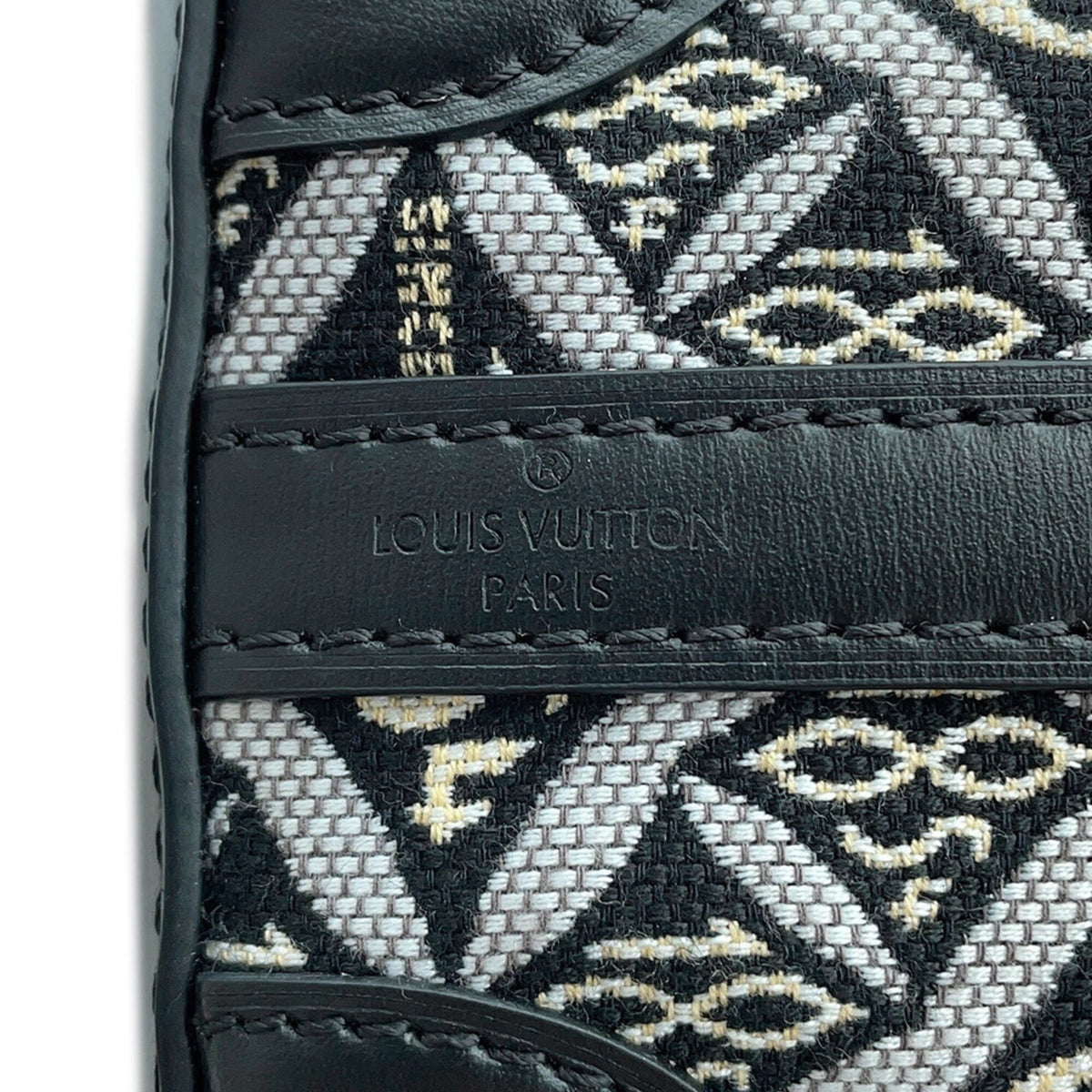 Louis Vuitton Black Noir Monogram Jacquard Handbag Shoulder Bag (Pre-Owned)
