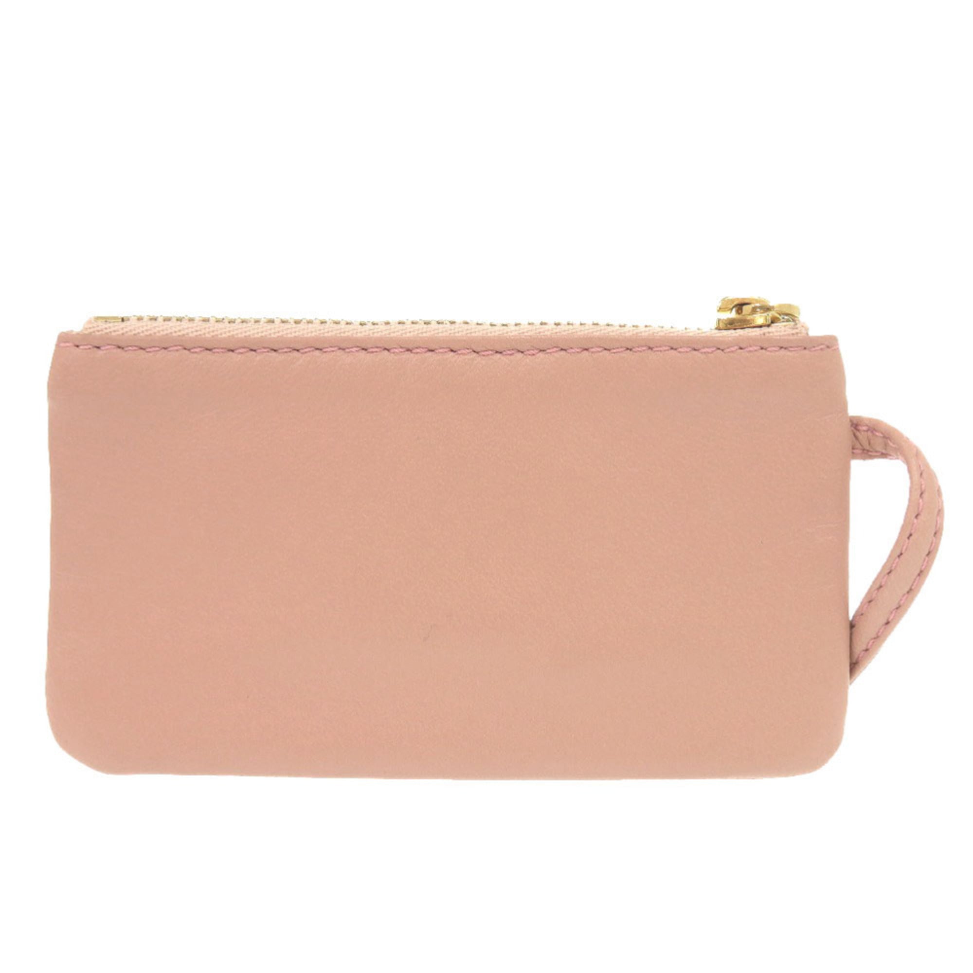 Loewe Pink Leather Coin Purse/Coin Case (Pre-Owned)