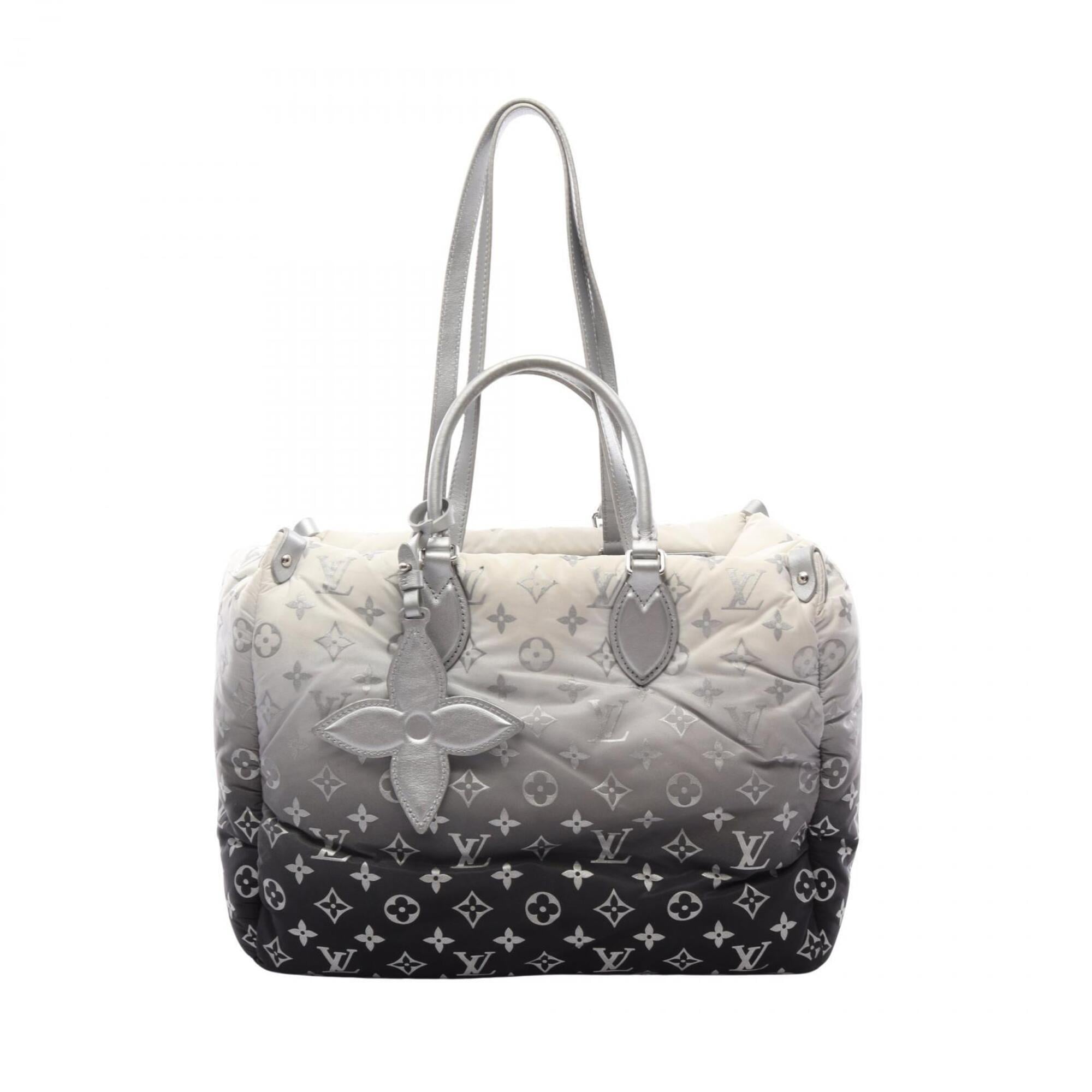 Louis Vuitton Gray Multi-Color Nylon Leather Handbag Tote Bag (Pre-Owned)