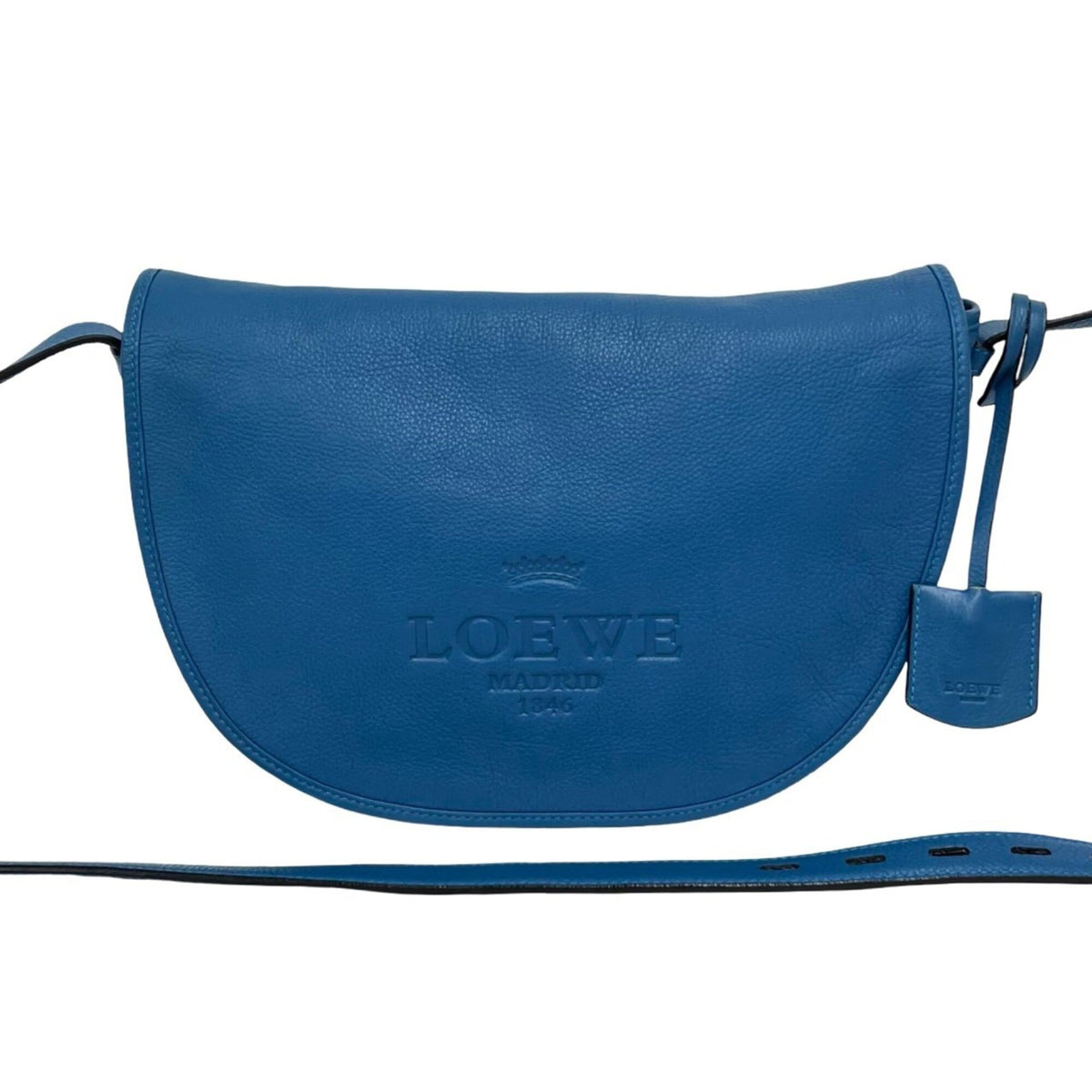 Loewe Blue Leather Pochette Shoulder Bag (Pre-Owned)