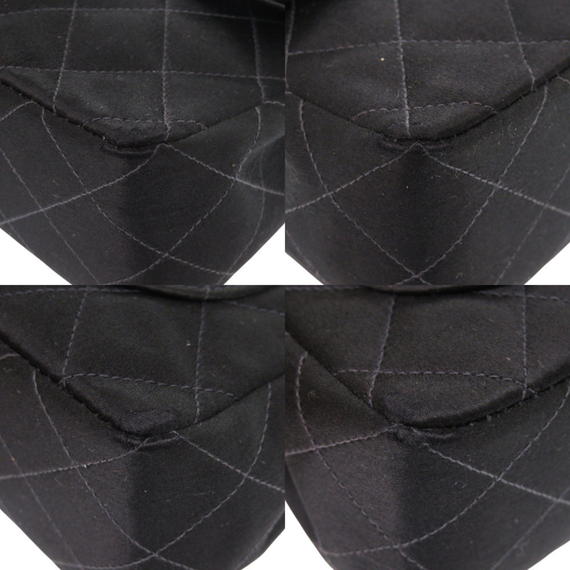 Chanel Black Satin Shoulder Bag (Pre-Owned)