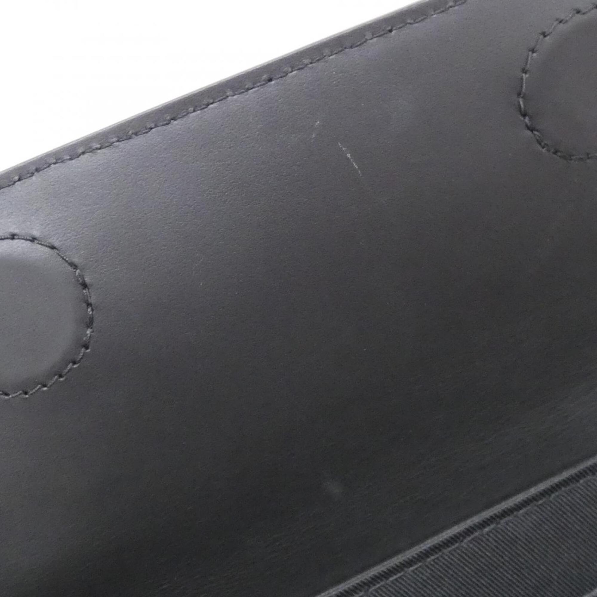 Louis Vuitton Black Leather Handbag (Pre-Owned)