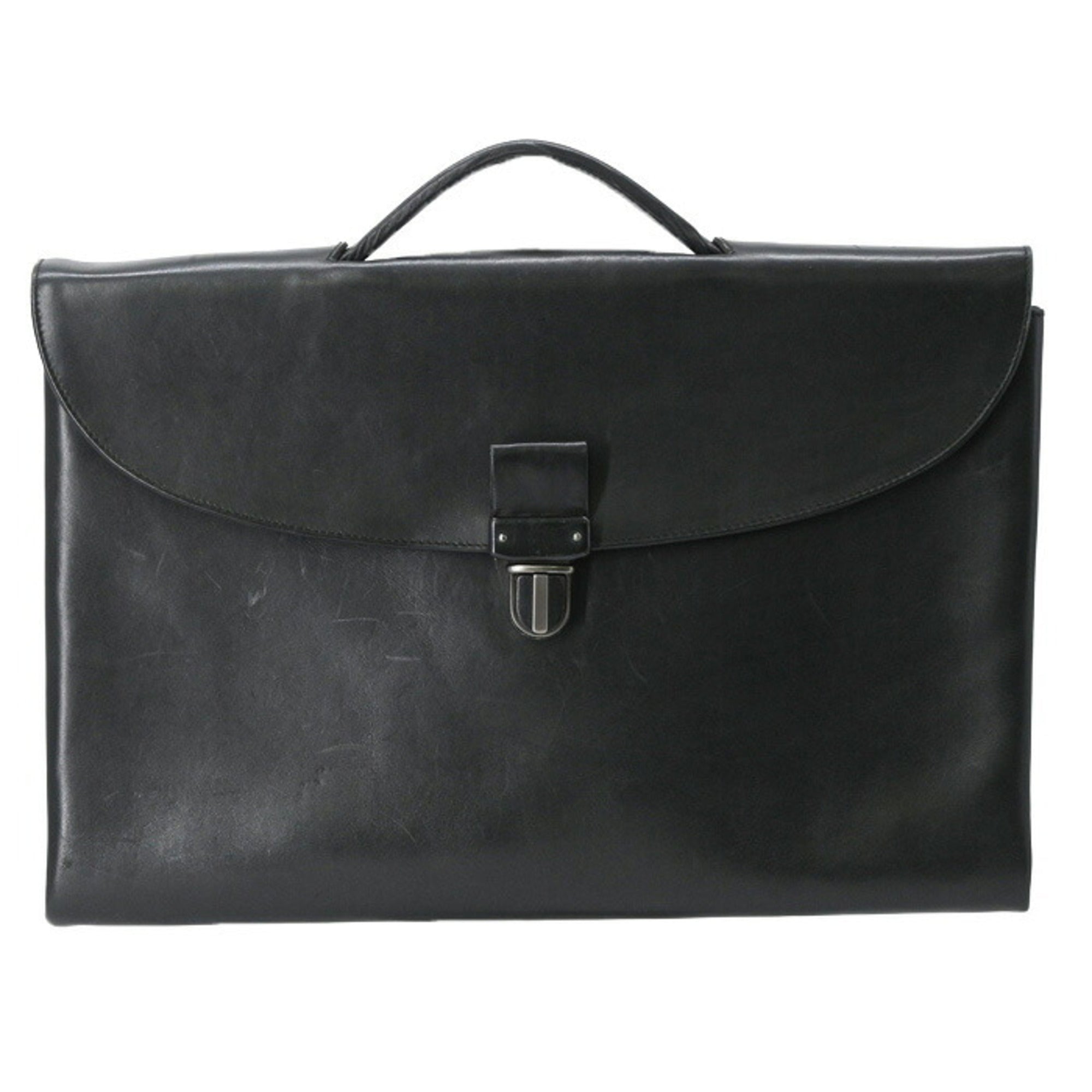 Bottega Veneta Black Leather Briefcase (Pre-Owned)