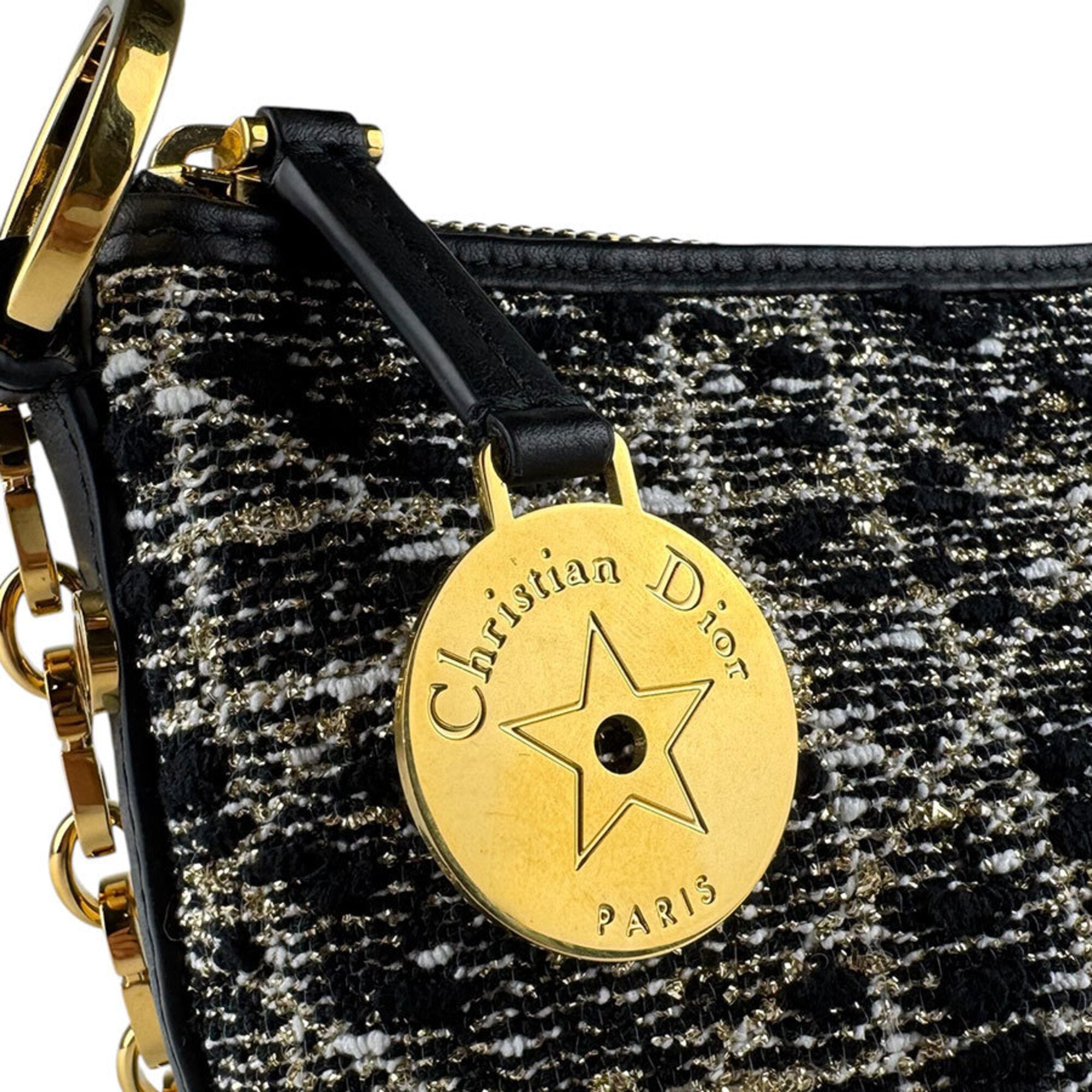 Christian Dior Black Tweed Shoulder Bag (Pre-Owned)