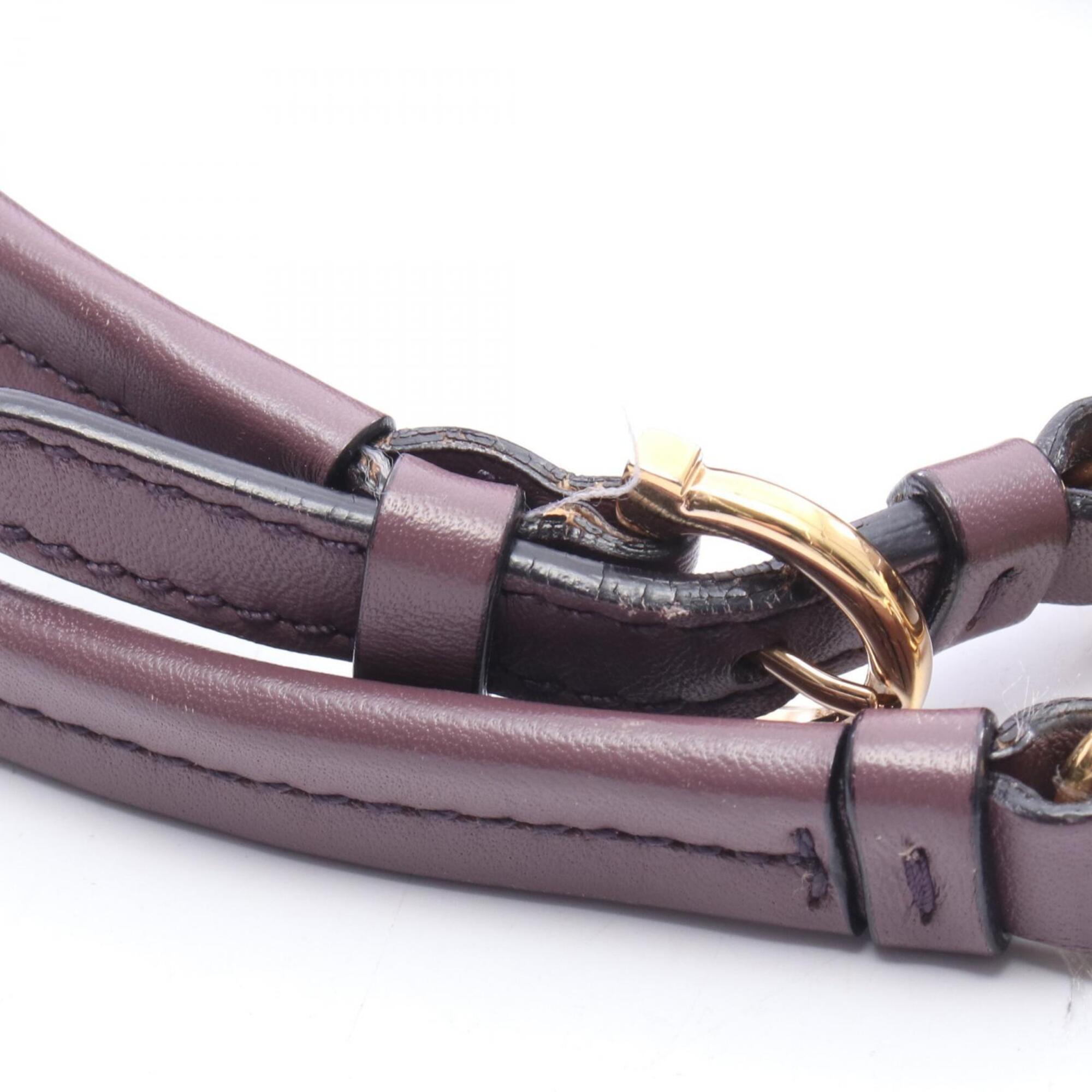 Salvatore Ferragamo Purple Leather Handbag (Pre-Owned)