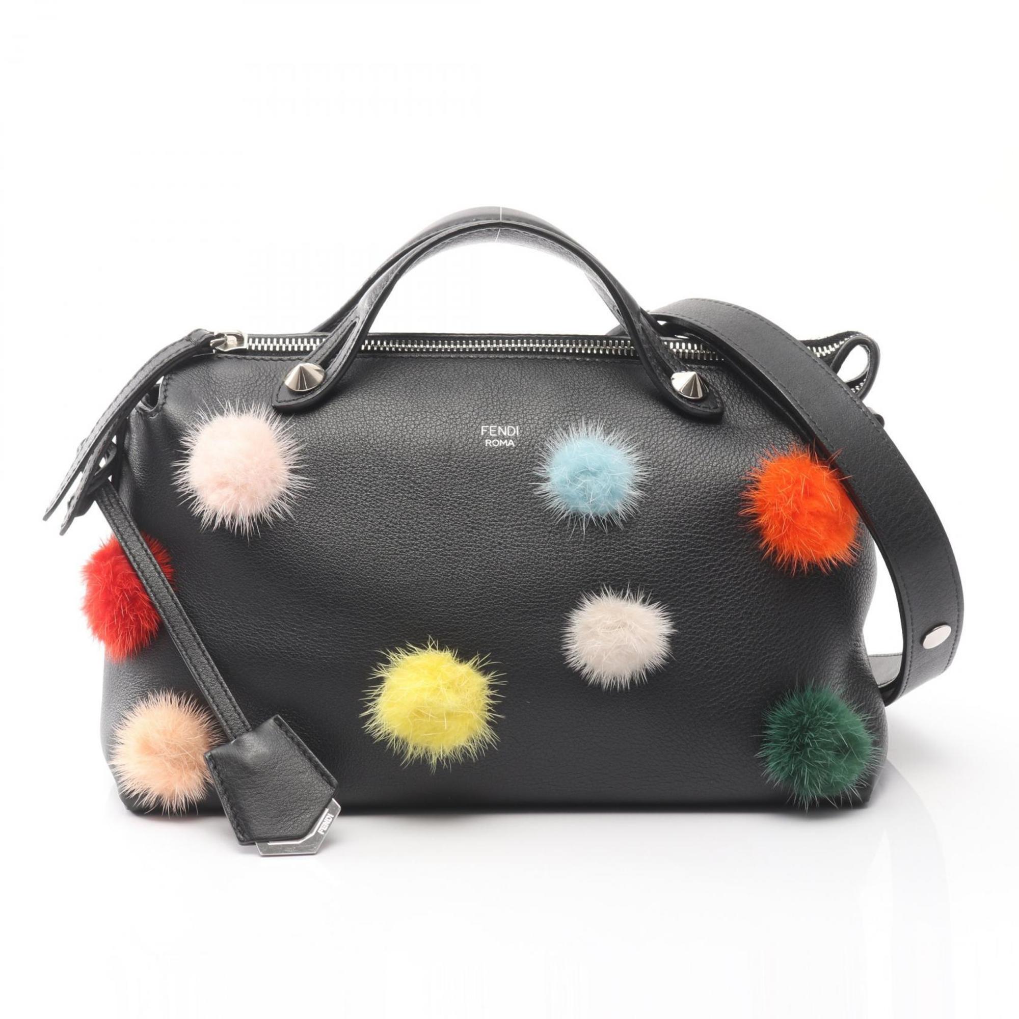 Fendi Black Multi-Color Leather Handbag (Pre-Owned)