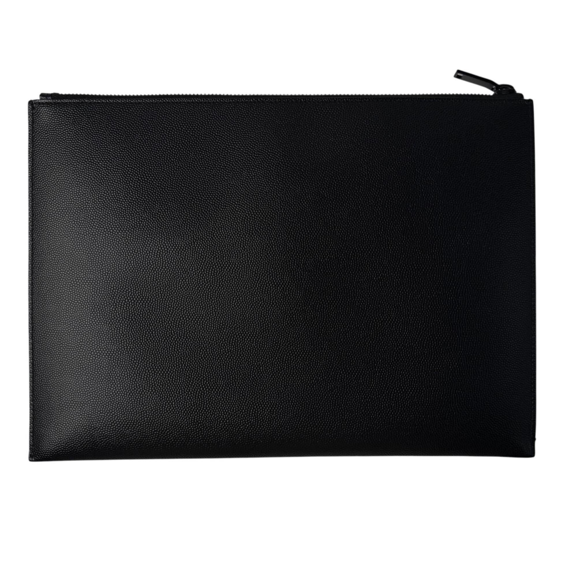 Yves Saint Laurent Black Leather Clutch Bag (Pre-Owned)